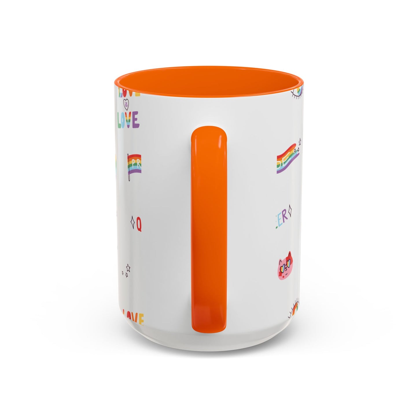 Minimalist Pride Accent Mug | LGBTQ+ Love Ceramic Cup | 11oz & 15oz