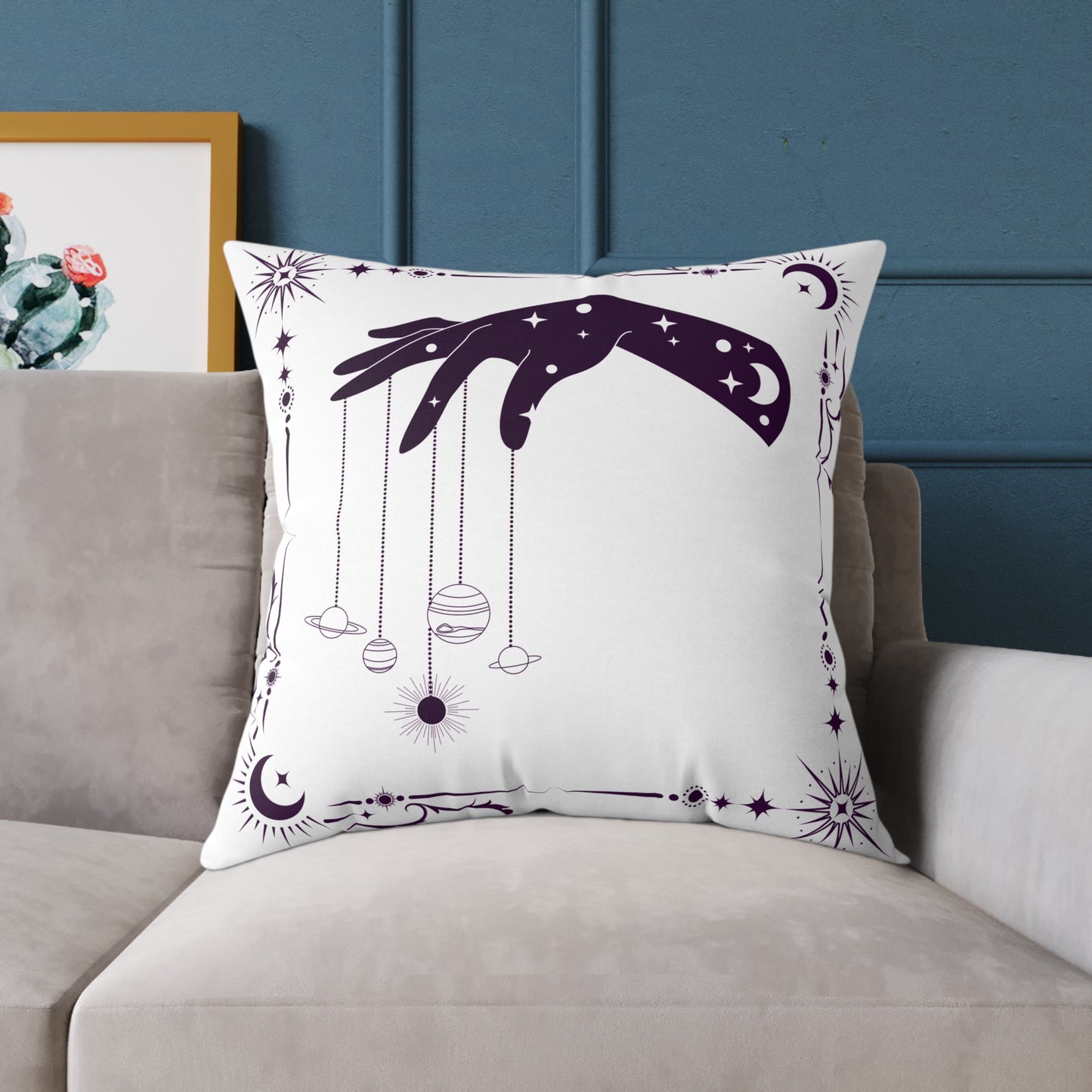 Celestial Hand Poly Canvas Pillow - Astrological Home Decor