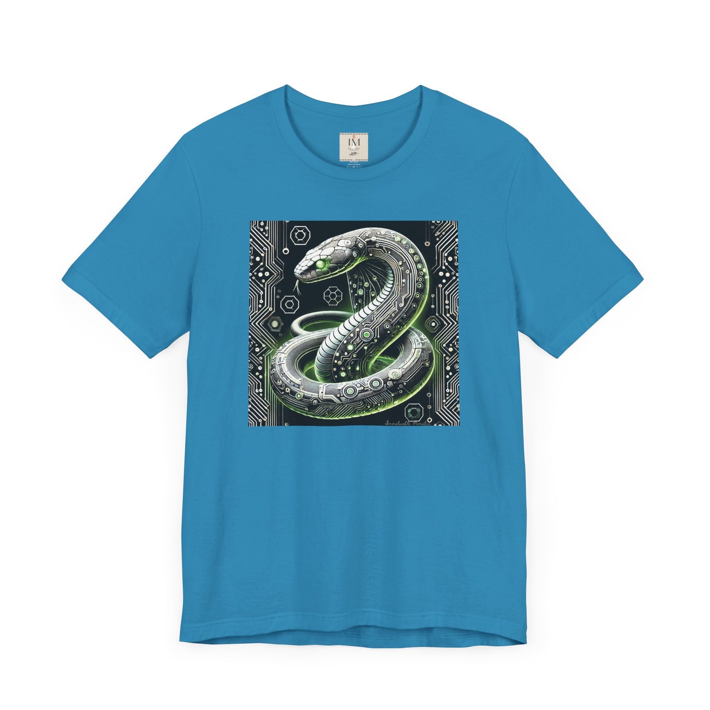 Cyber Snake Unisex Short Sleeve Tee - Futuristic Design for Tech Enthusiasts