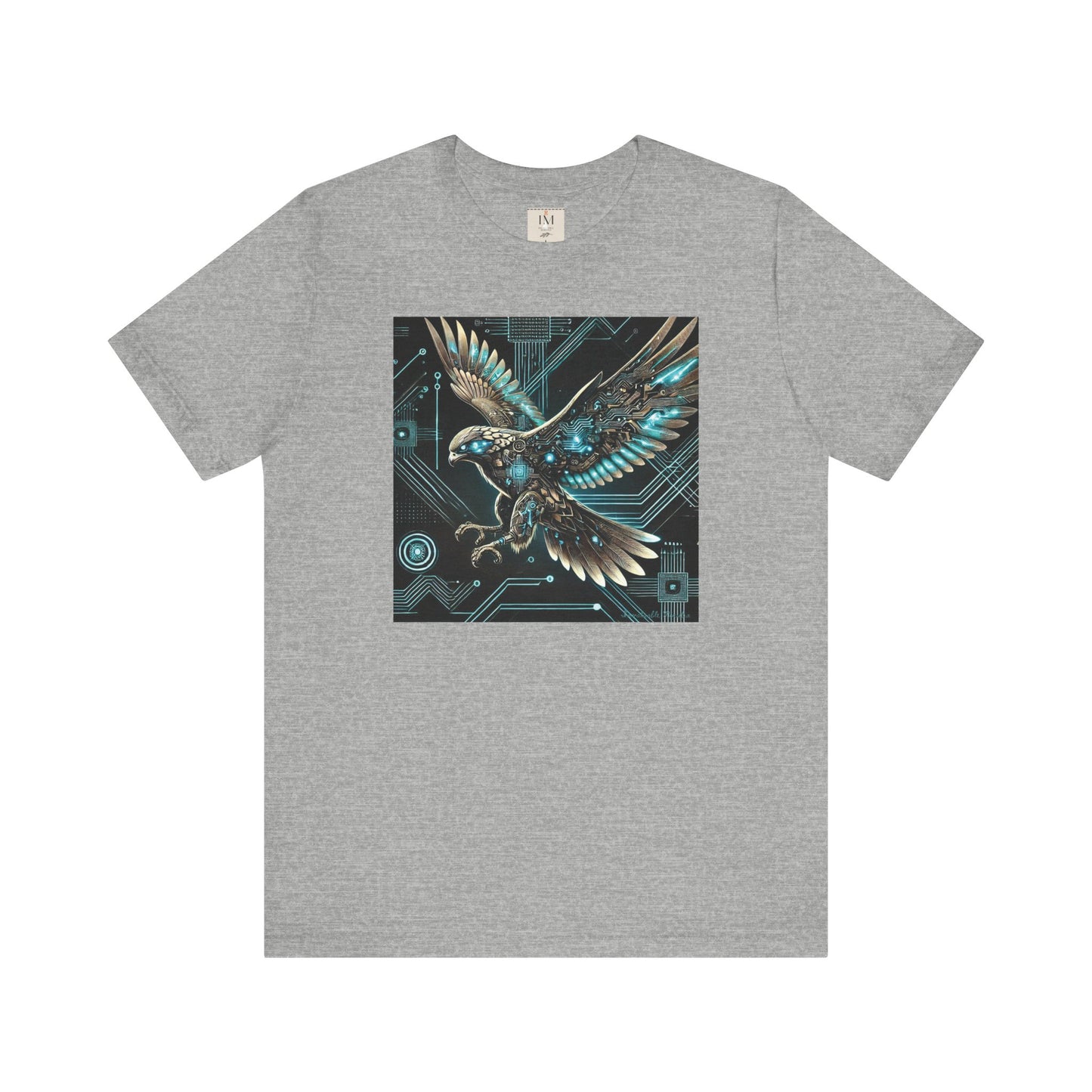 Futuristic Falcon Tech Tee - Unisex Short Sleeve Jersey Shirt - Cyber Falcon