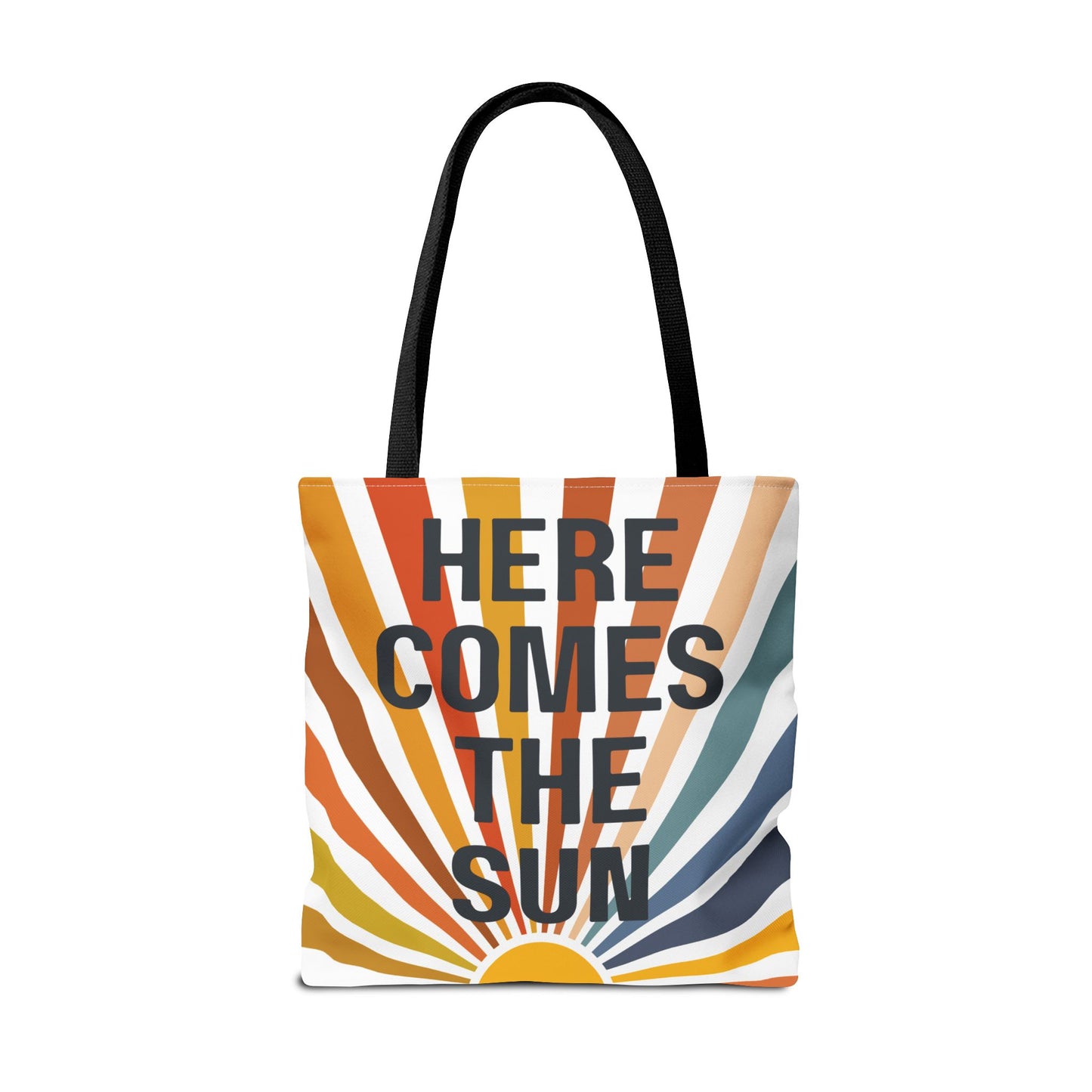 Here Comes the Sun β Retro Sunburst Tote Bag
