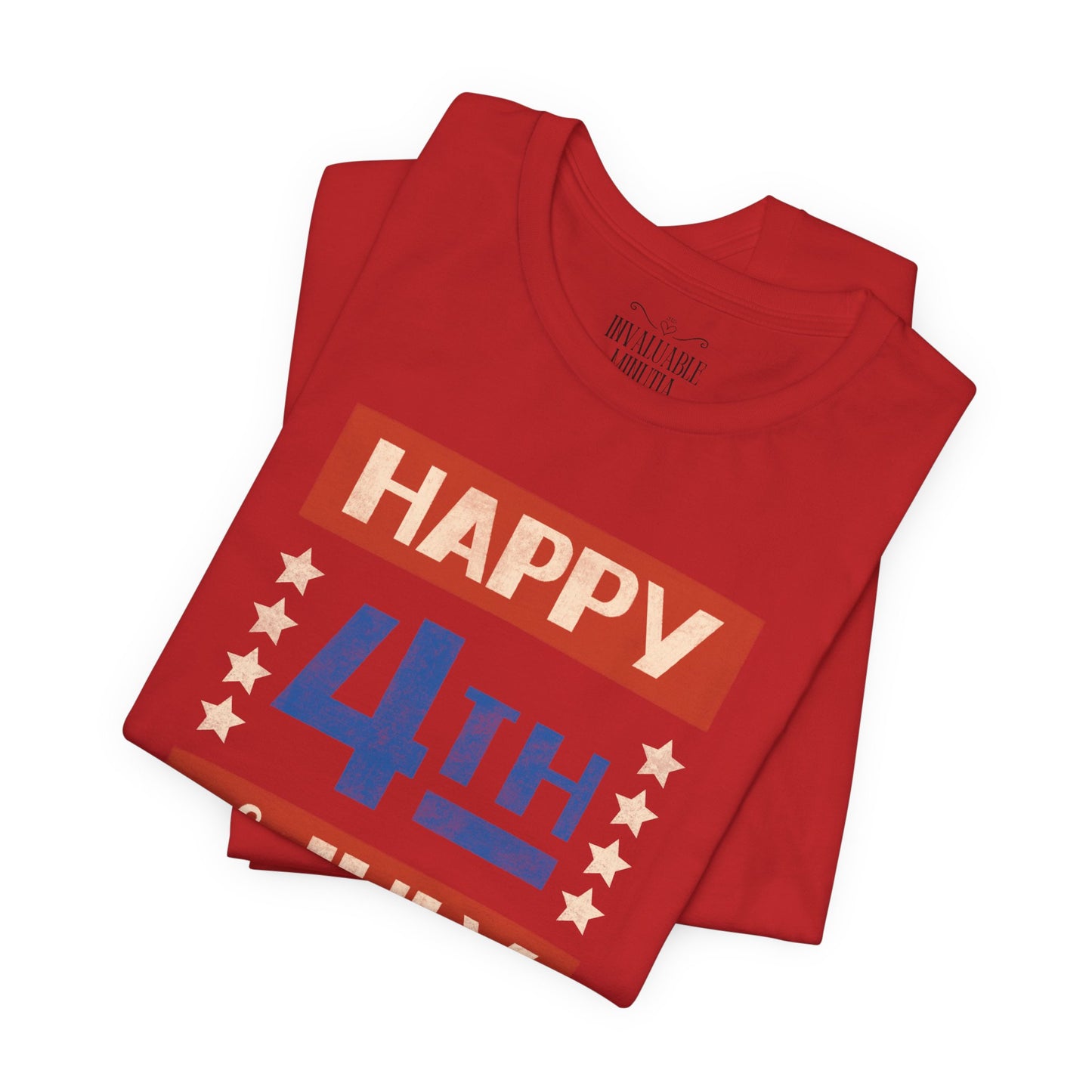 Happy 4th / Land of the Free Tee – Dual-Sided Print – Unisex Bella + Canvas Jersey T-Shirt