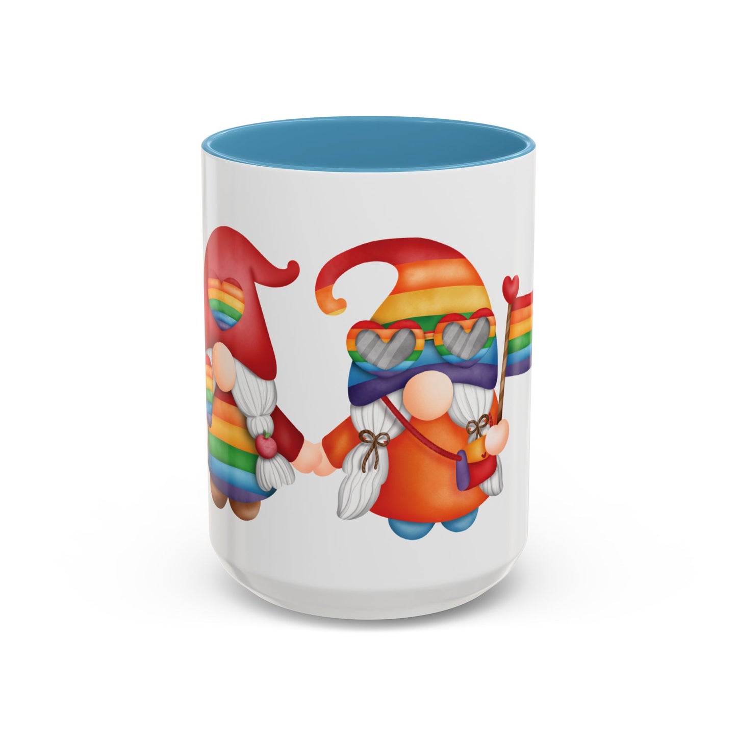 Pride Gnome Accent Mug | Rainbow Love Coffee Cup | 11oz & 15oz