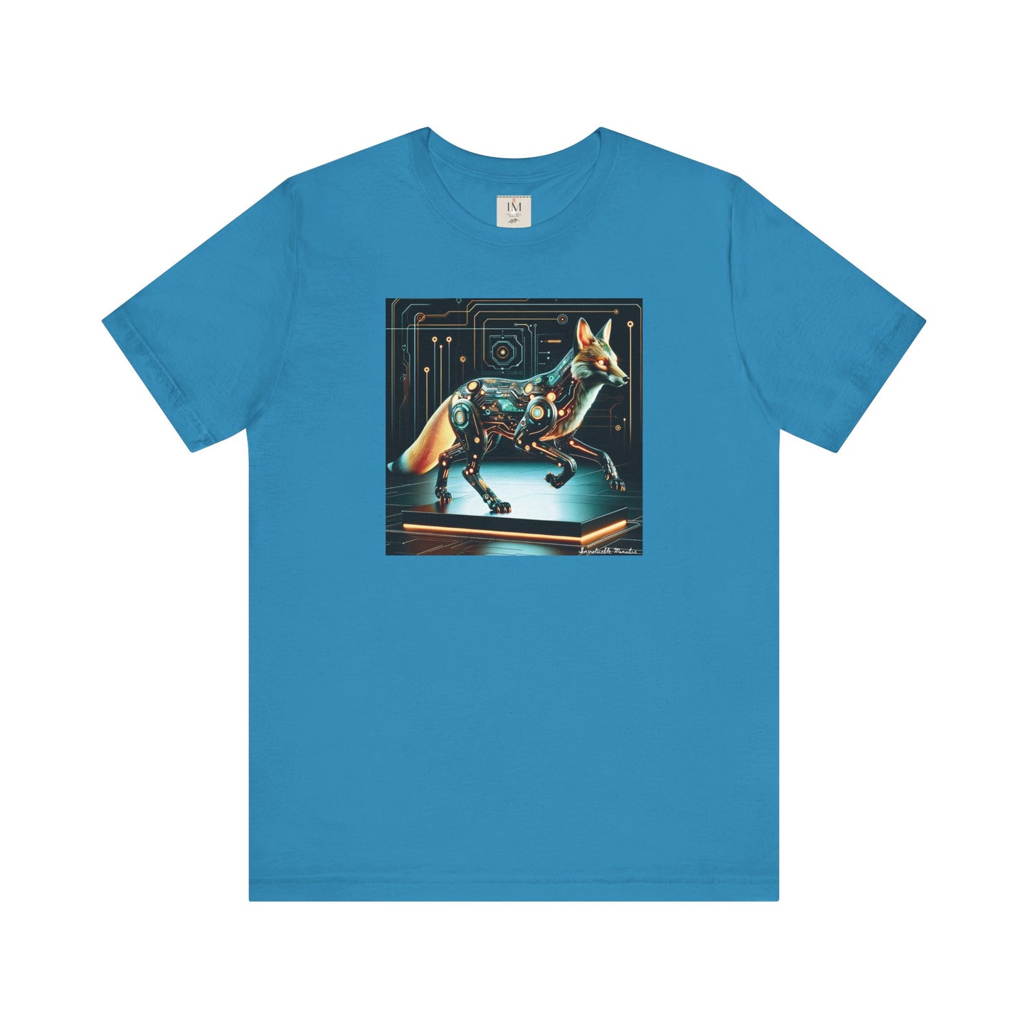 Futuristic Cybernetic Fox Graphic Tee - Unisex Jersey Short Sleeve T-Shirt