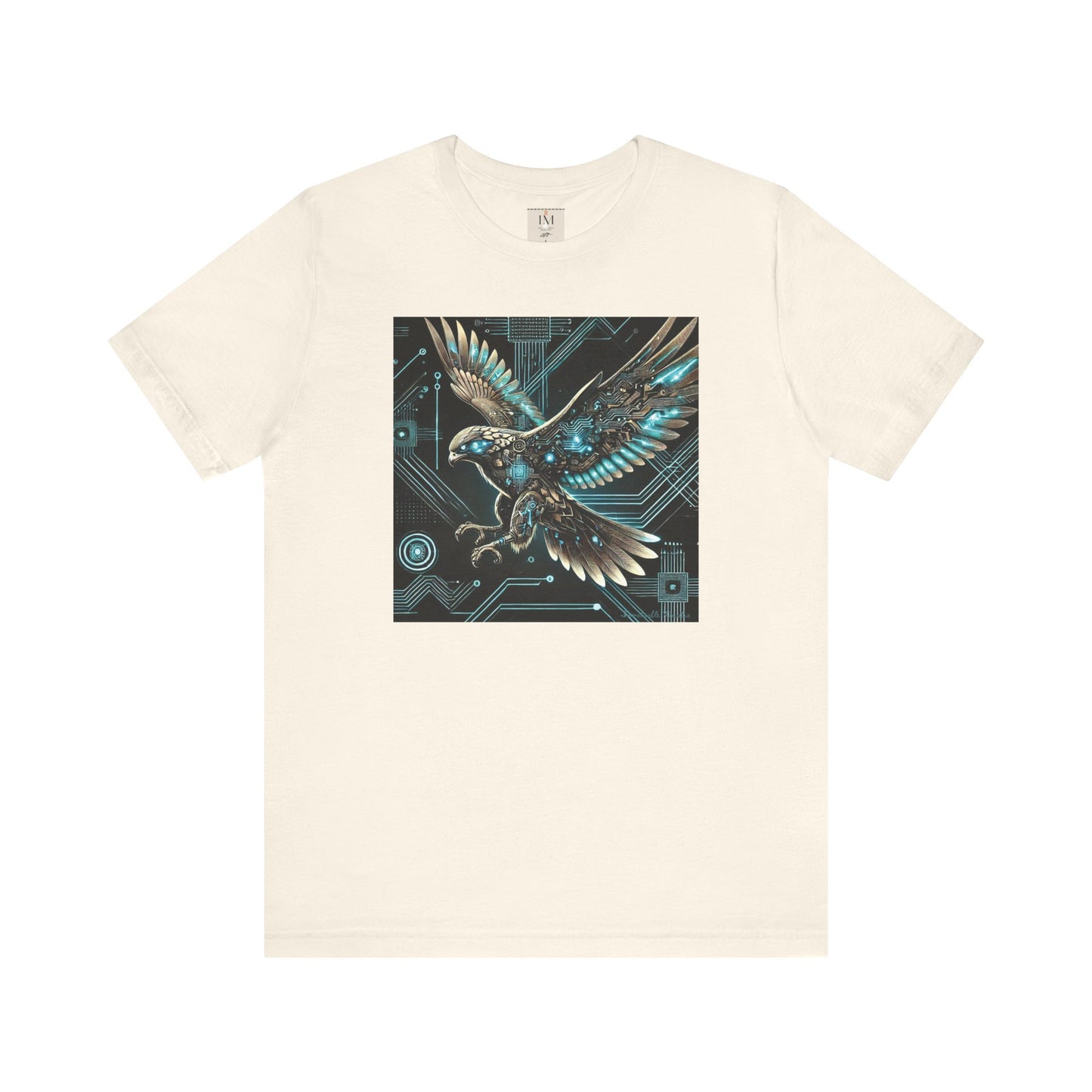 Futuristic Falcon Tech Tee - Unisex Short Sleeve Jersey Shirt - Cyber Falcon