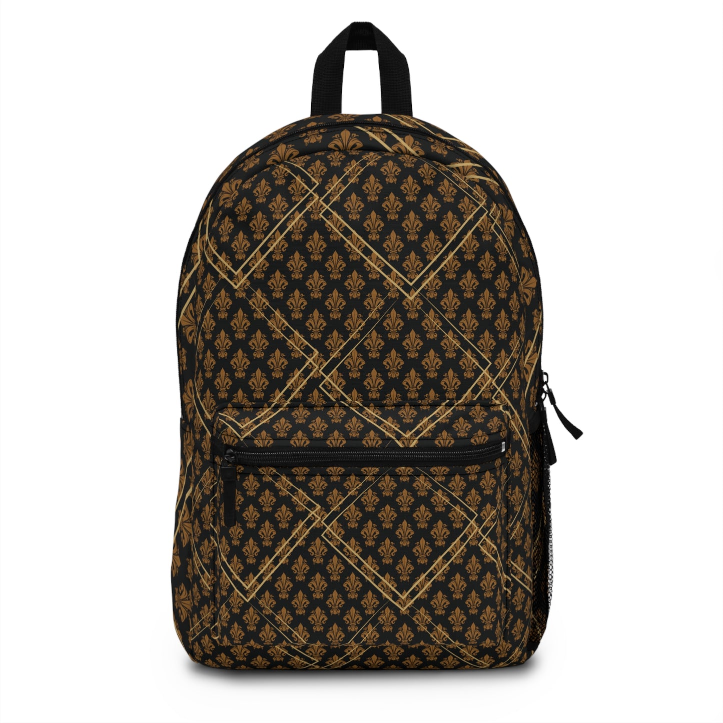 Luxury Fleur-de-Lis Pattern All Over Print Backpack - Durable, Stylish, and Waterproof