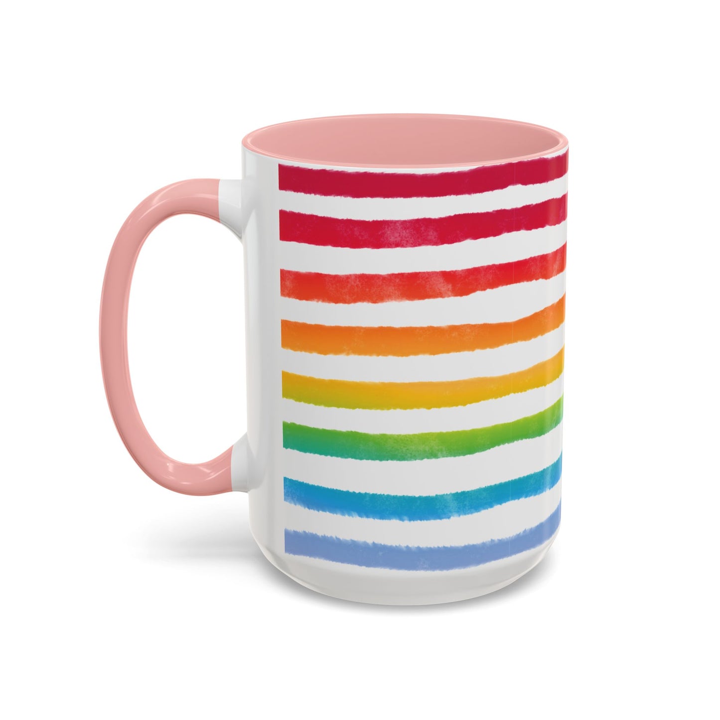 π Bold Rainbow Stripes Pride Mug | 11oz/15oz | Purple Accent