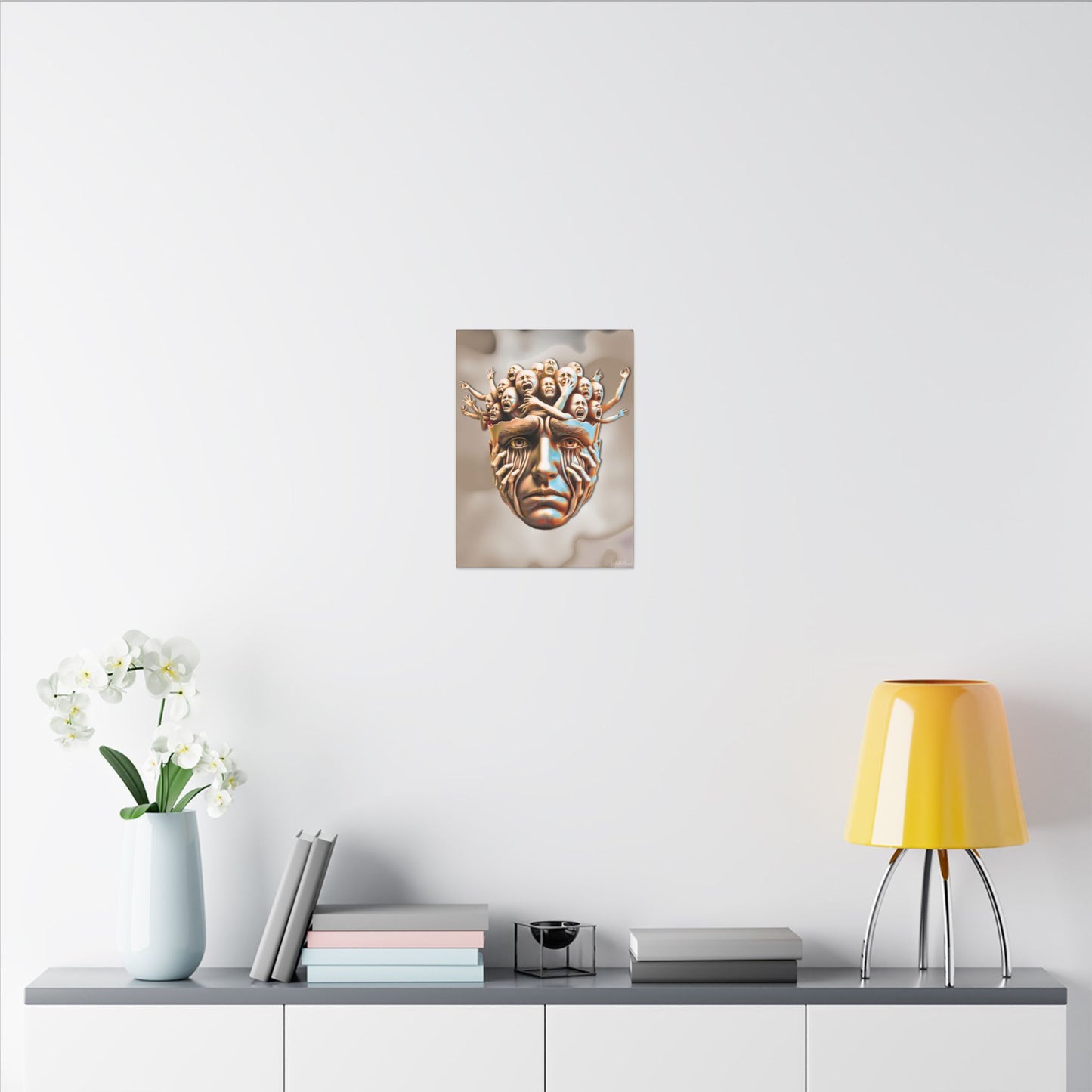 "Known." – Emotional Expressionism Stretched Vertical Canvas Wall Art - ADHD, Anxiety, Depression Reflection