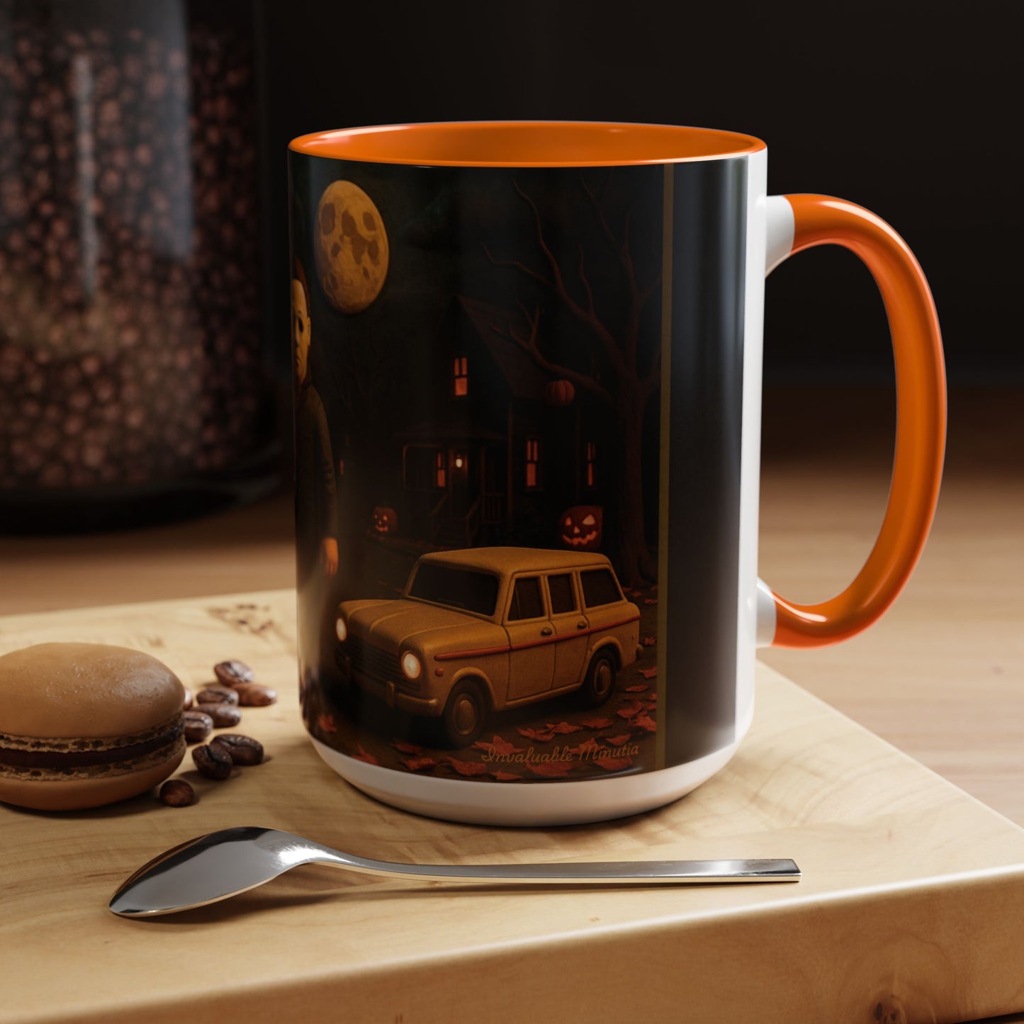 Clay-Style Slasher Halloween Night Mug | Accent Coffee Mug (11oz/15oz)