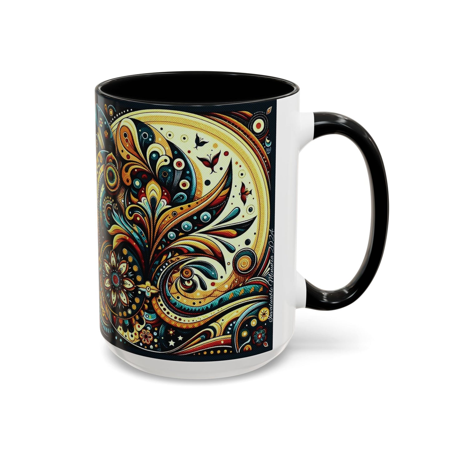 βοΈ Accent Coffee Mug (11, 15oz) β Beautiful Boho Style Graphic πΏ