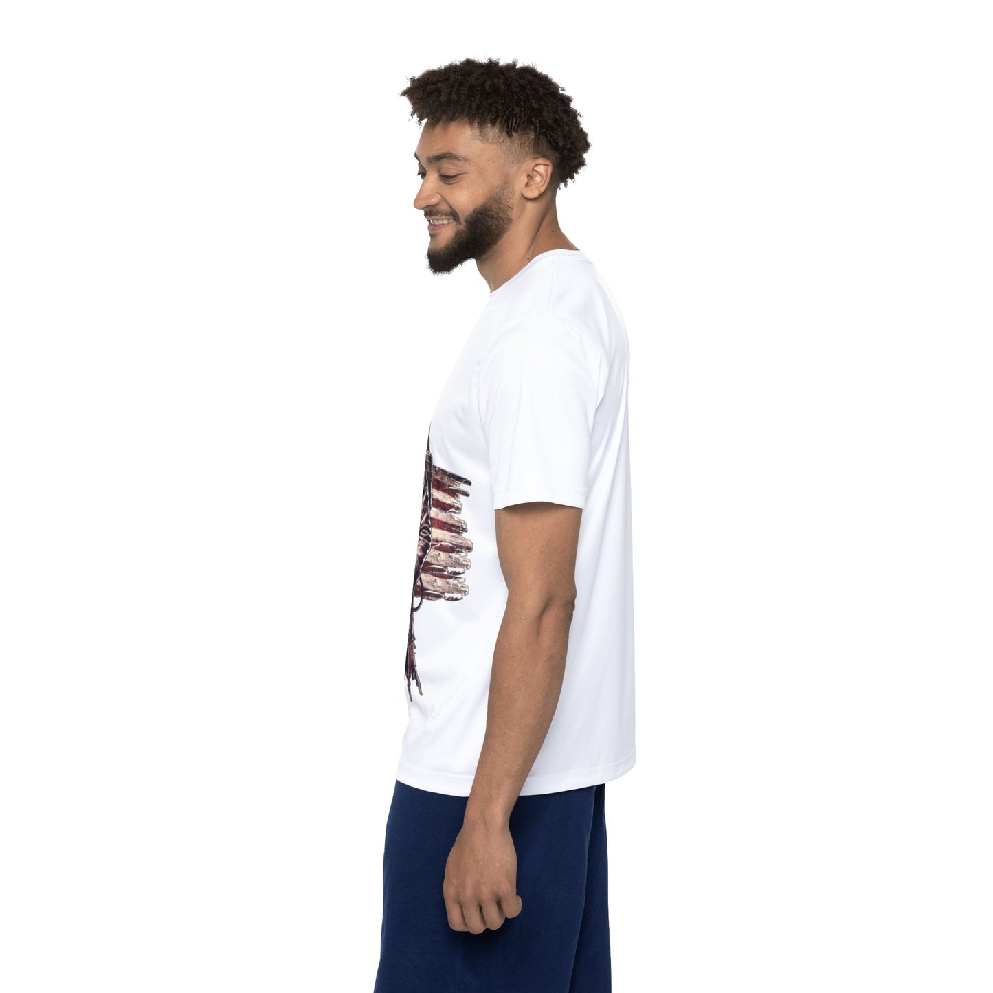 Uncle Sam Gasmask Tee β Dystopian Americana Sports Shirt (Unisex AOP) Moisture Wicking