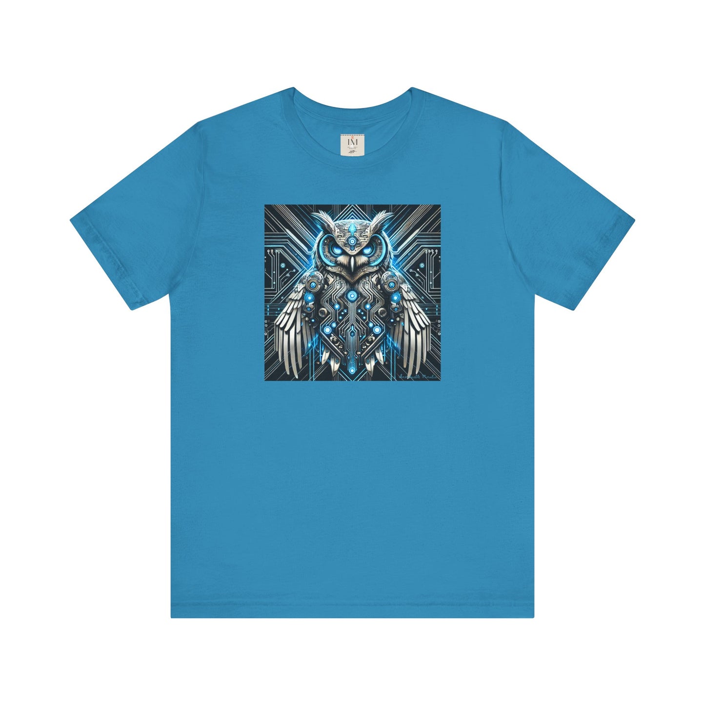 Mystical Cybernetic Owl Graphic Tee - Unisex Tch Short Sleeve T-Shirt