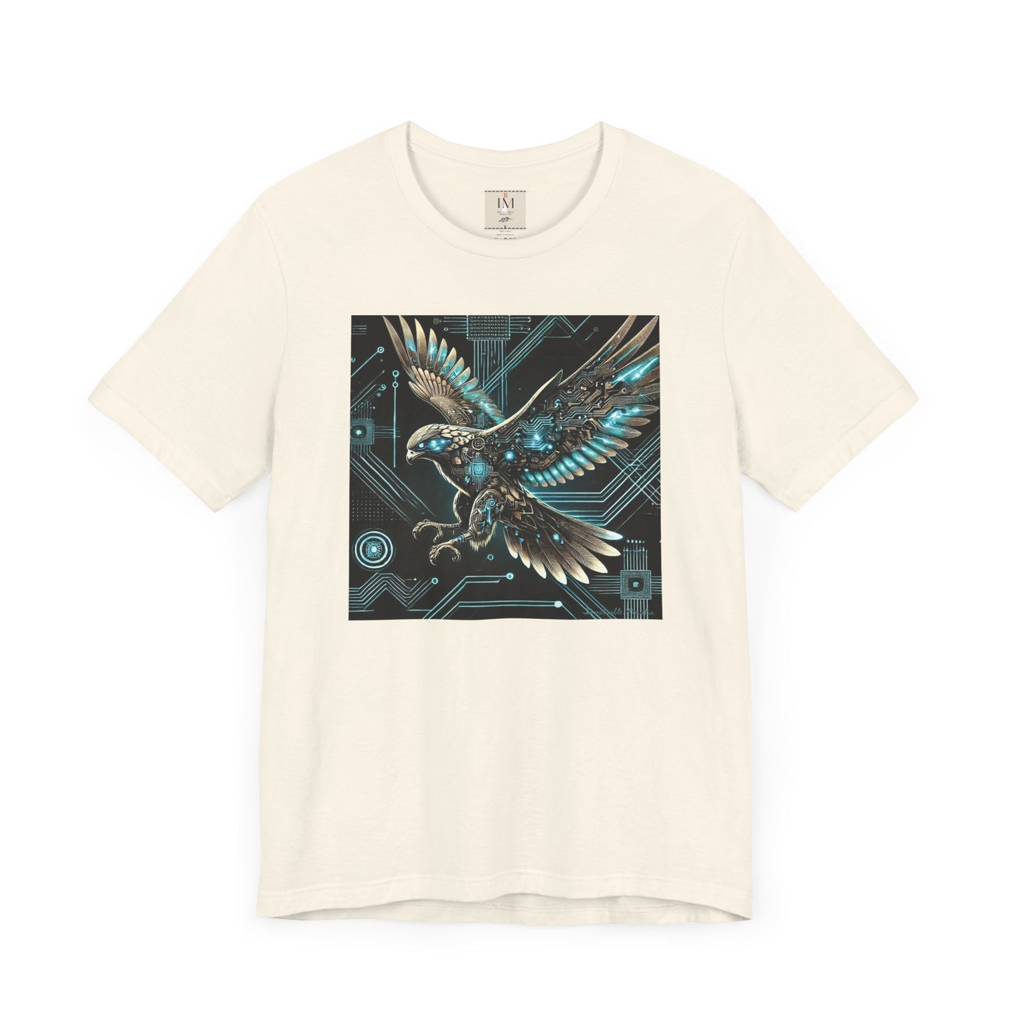 Futuristic Falcon Tech Tee - Unisex Short Sleeve Jersey Shirt - Cyber Falcon