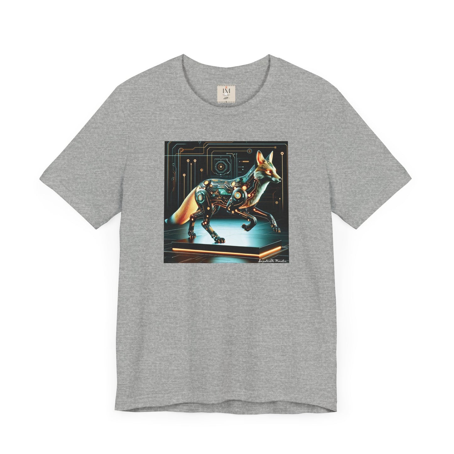 Futuristic Cybernetic Fox Graphic Tee - Unisex Jersey Short Sleeve T-Shirt