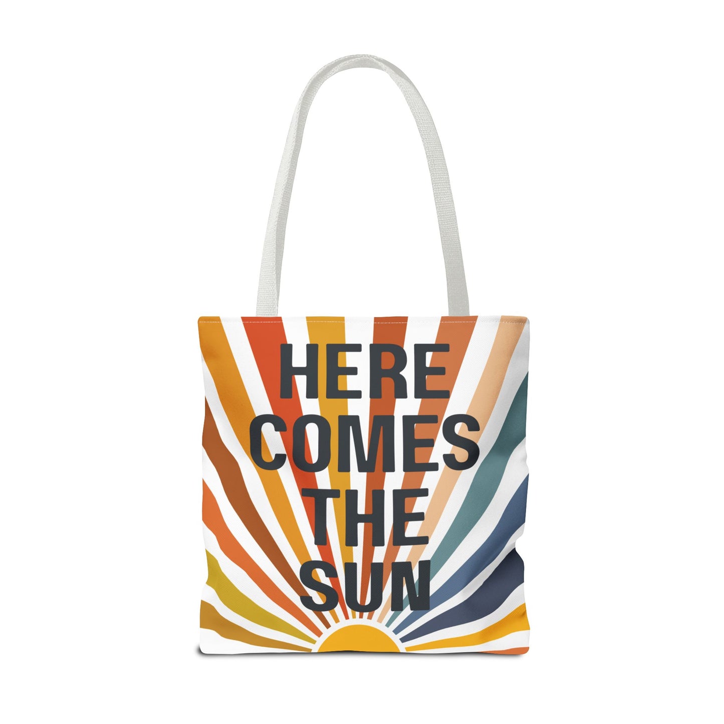Here Comes the Sun β Retro Sunburst Tote Bag