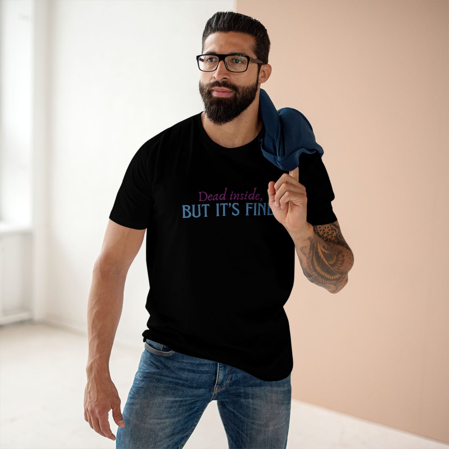 Dead Inside But It’s Fine – Funny Sarcastic Quote T-Shirt | Premium Comfort Tee AS Colour 5001 Premium Unisex Tee