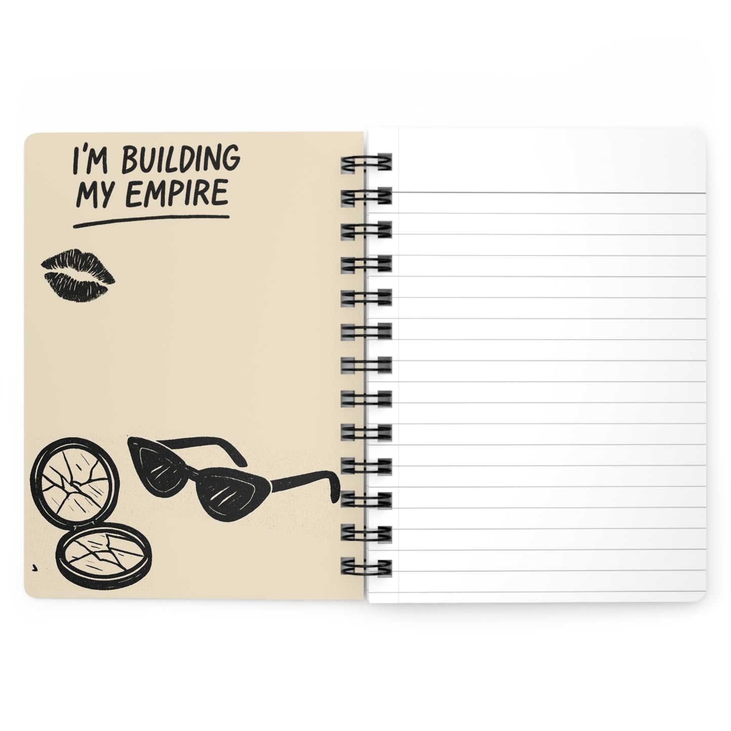 Feral & Fabulous Lined Spiral Notebook – Matte Hardcover Journal with Gloss Finish