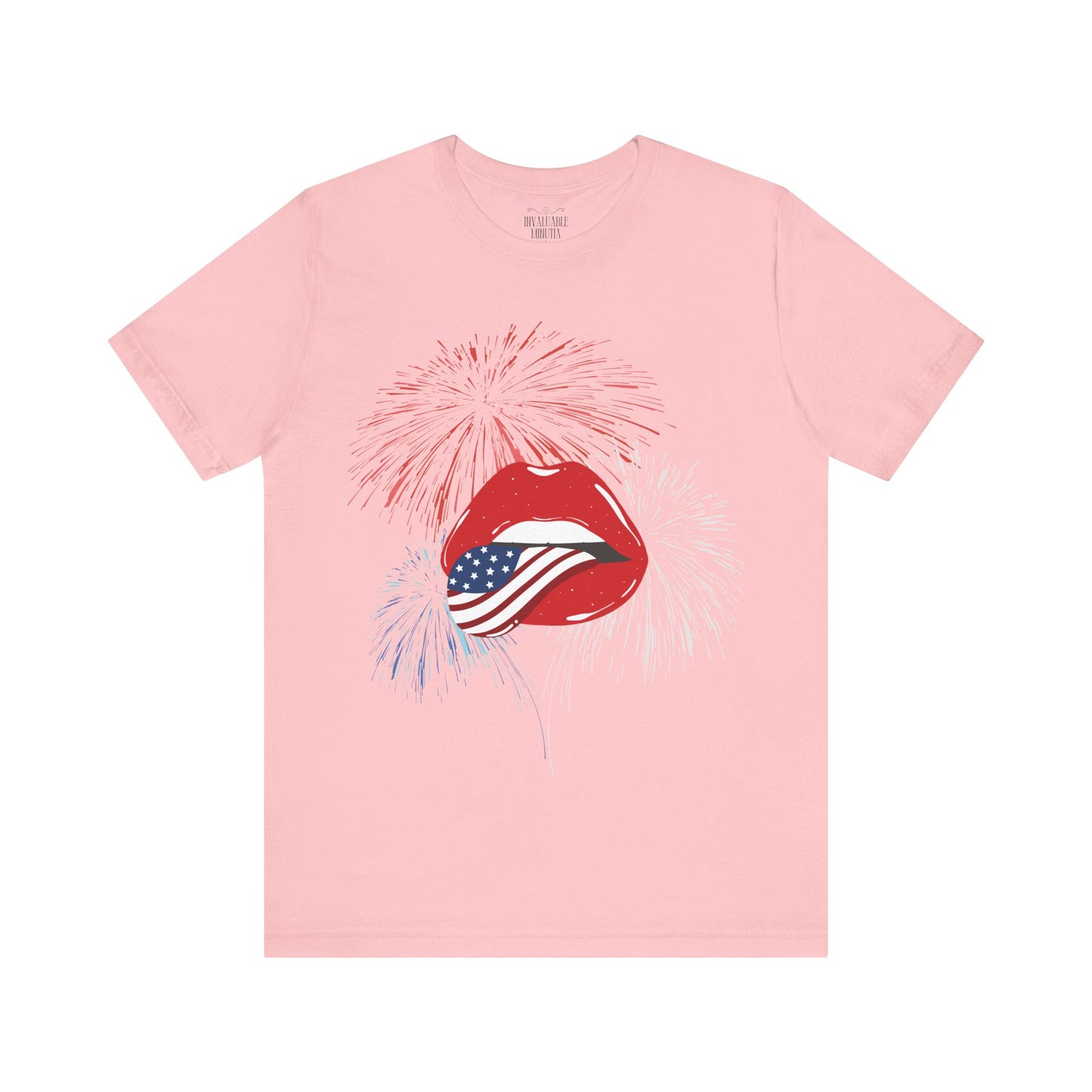 American Flag Lips Tee – Unisex Bella + Canvas Jersey Tee - 4th of July