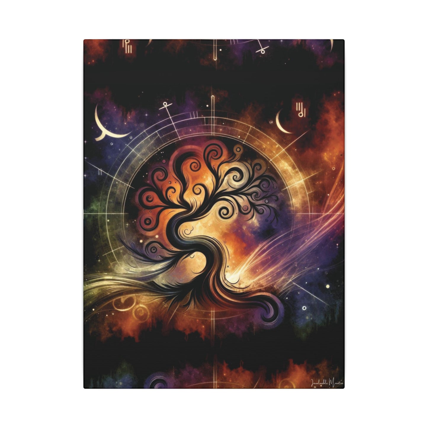 Cosmic Tree of Life – Celestial Galaxy Canvas Print (0.75" Stretched) | Mystical Boho Wall Art