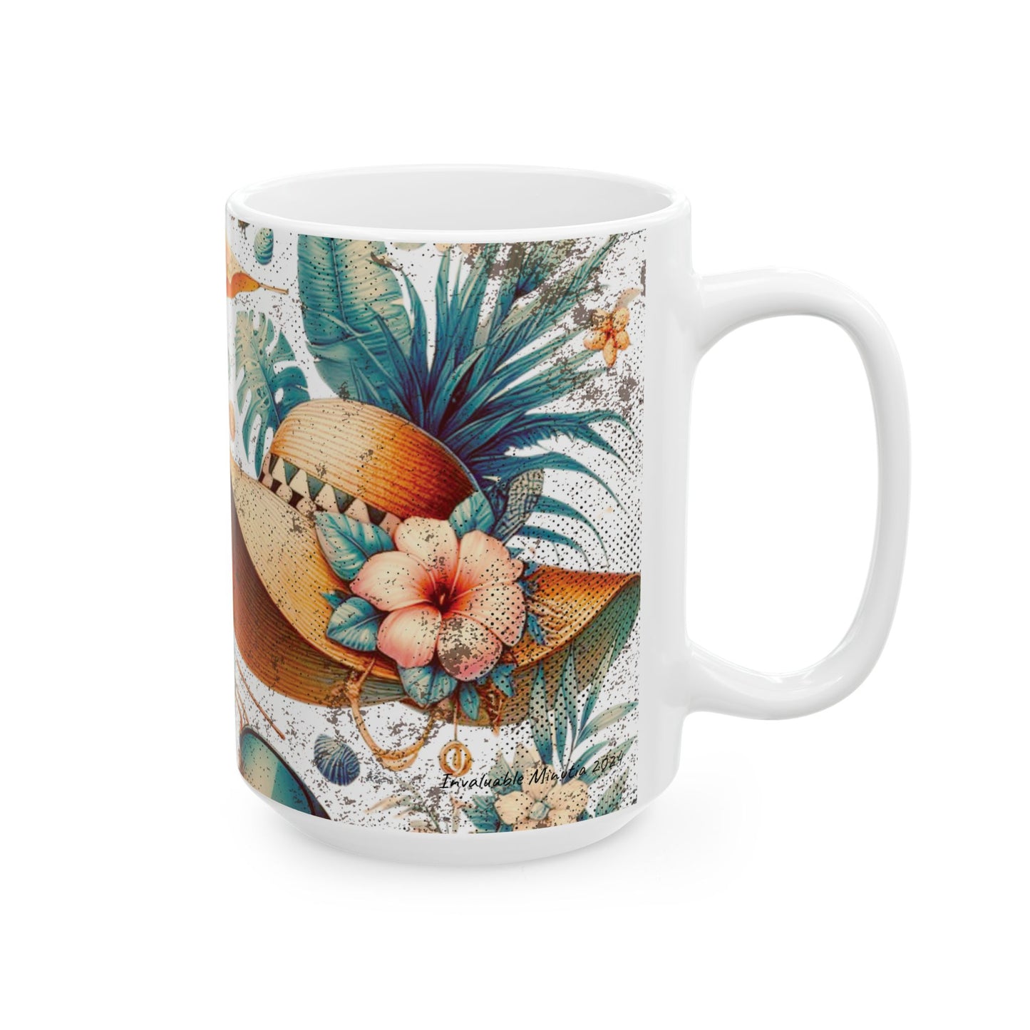 π Ceramic Mug (11oz, 15oz) β Custom Grungy Summertime Graphic