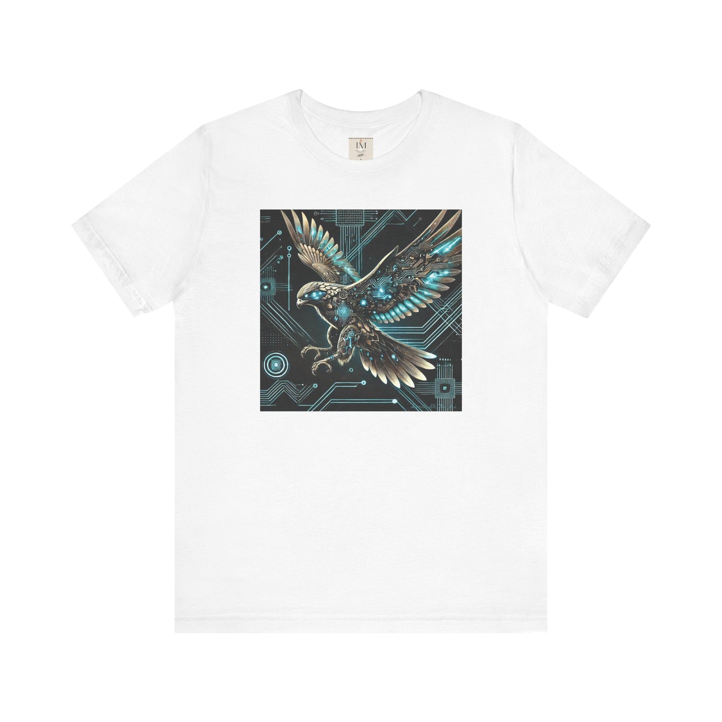 Futuristic Falcon Tech Tee - Unisex Short Sleeve Jersey Shirt - Cyber Falcon