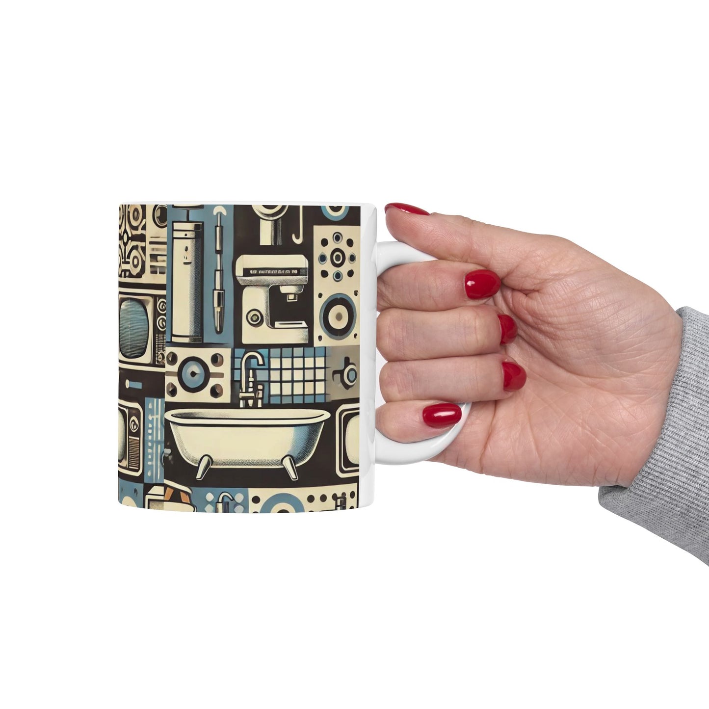π¨ Minimalist Abstract Retro Revival Custom Coffee Mug β High Quality Gloss Finish β 11oz & 15oz