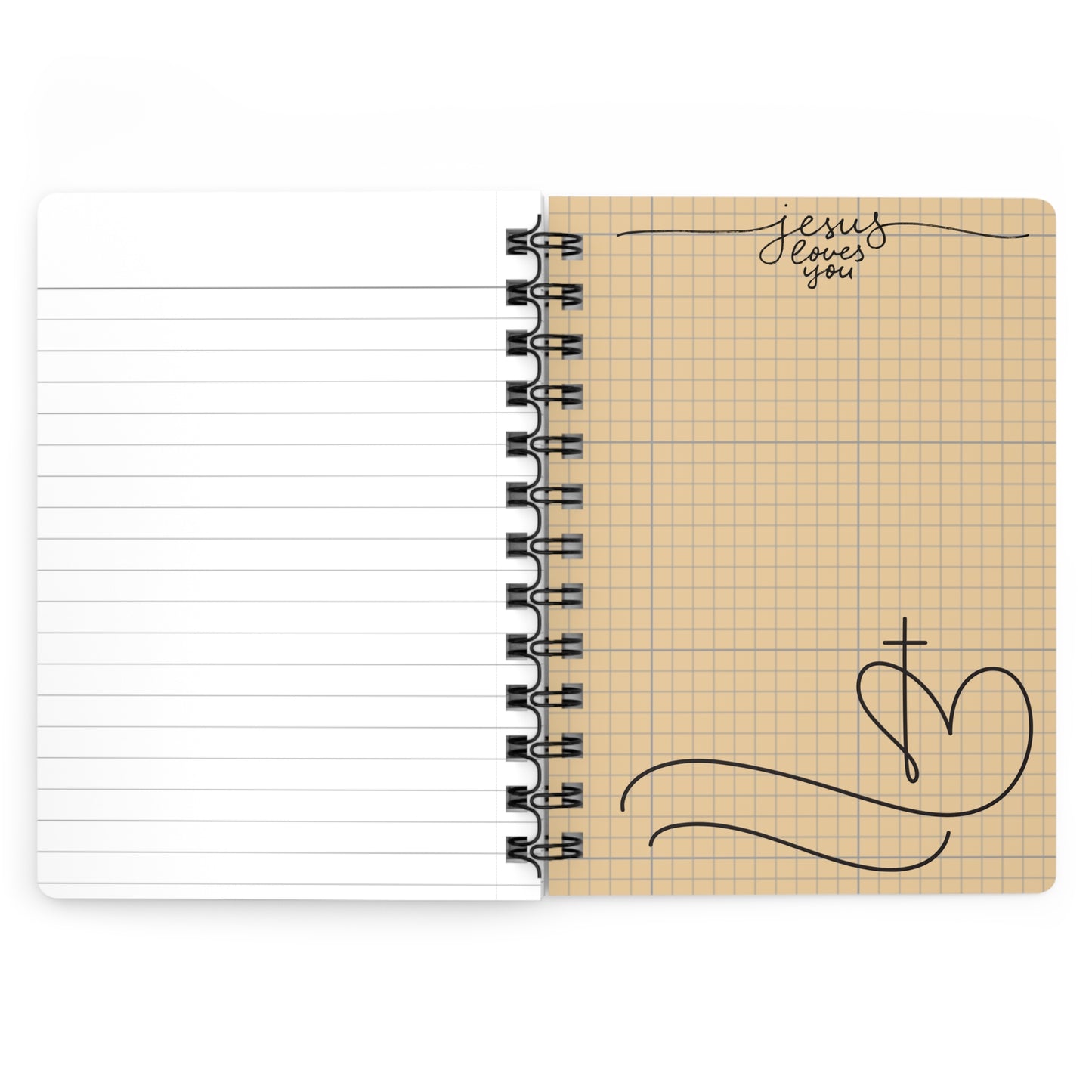 Spiral-Bound Journal Notebook – “Jesus Never Abandons: Even the Devil Needs Therapy”