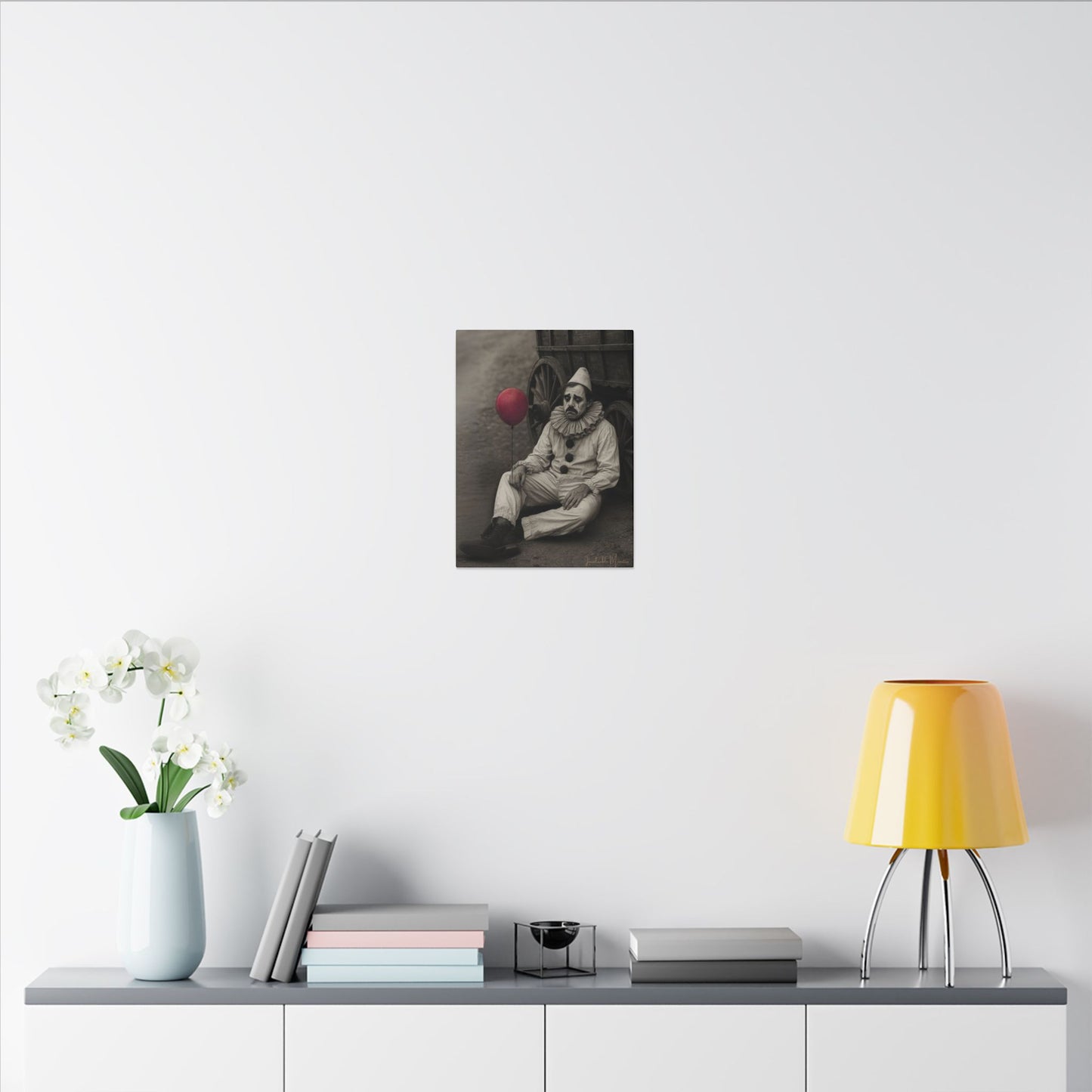 The Clown – Matte Canvas Print (Gallery-Wrapped) 0.75" – Vintage Circus-Inspired Canvas Wall Art