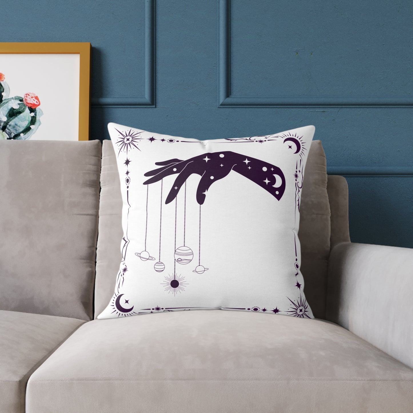 Celestial Hand Poly Canvas Pillow - Astrological Home Decor