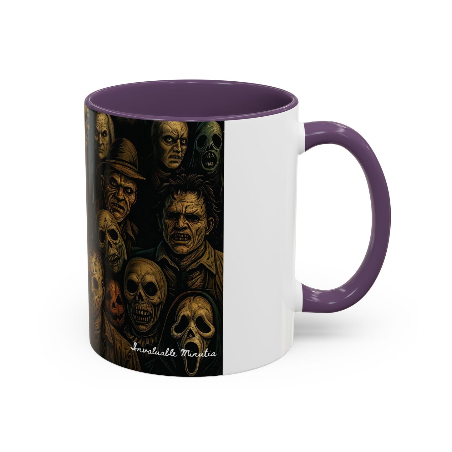 Horror Villain Collage Mug – 15oz & 11oz Ceramic Coffee Mug – Slasher Icons Halloween Gift – Goth Horrorcore Kitchen Decor