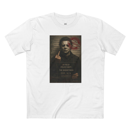 Michael Mugshot Tee – Distressed Horrorcore Slasher Shirt Premium Unisex Tee
