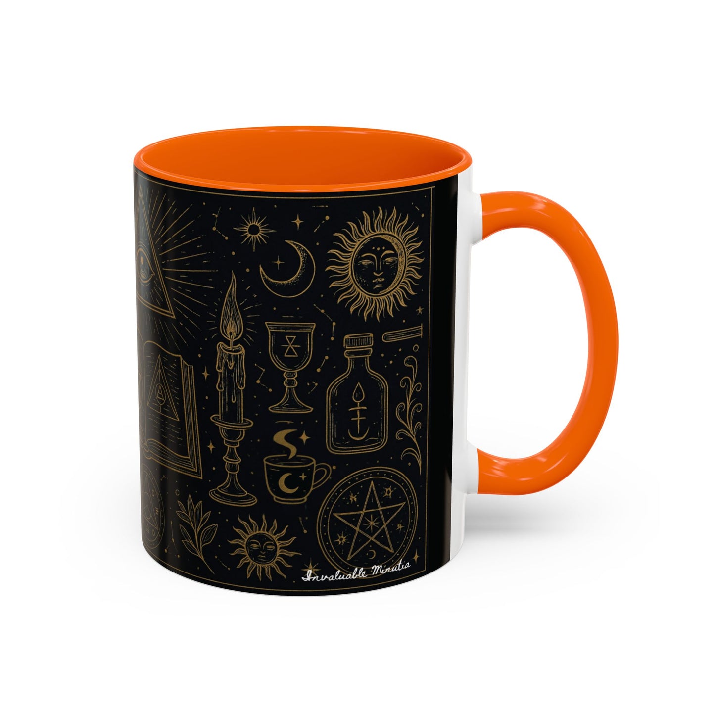 Witchy Aesthetic Coffee Mug โ 15oz Black & Purple Ceramic with Occult Symbols โ Goth Kitchen Decor, Halloween Gift Idea - 11oz/15oz