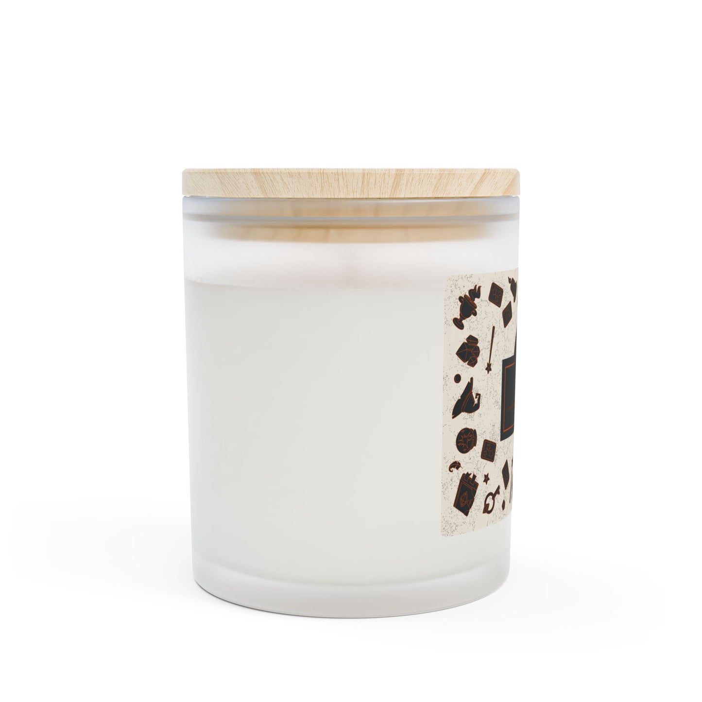 Halloween Style Frosted Glass Wood Wick Candle – 9 Scents | Vegan Clean-Burn Eco Luxe, Hand-Poured USA | Free Worldwide Shipping