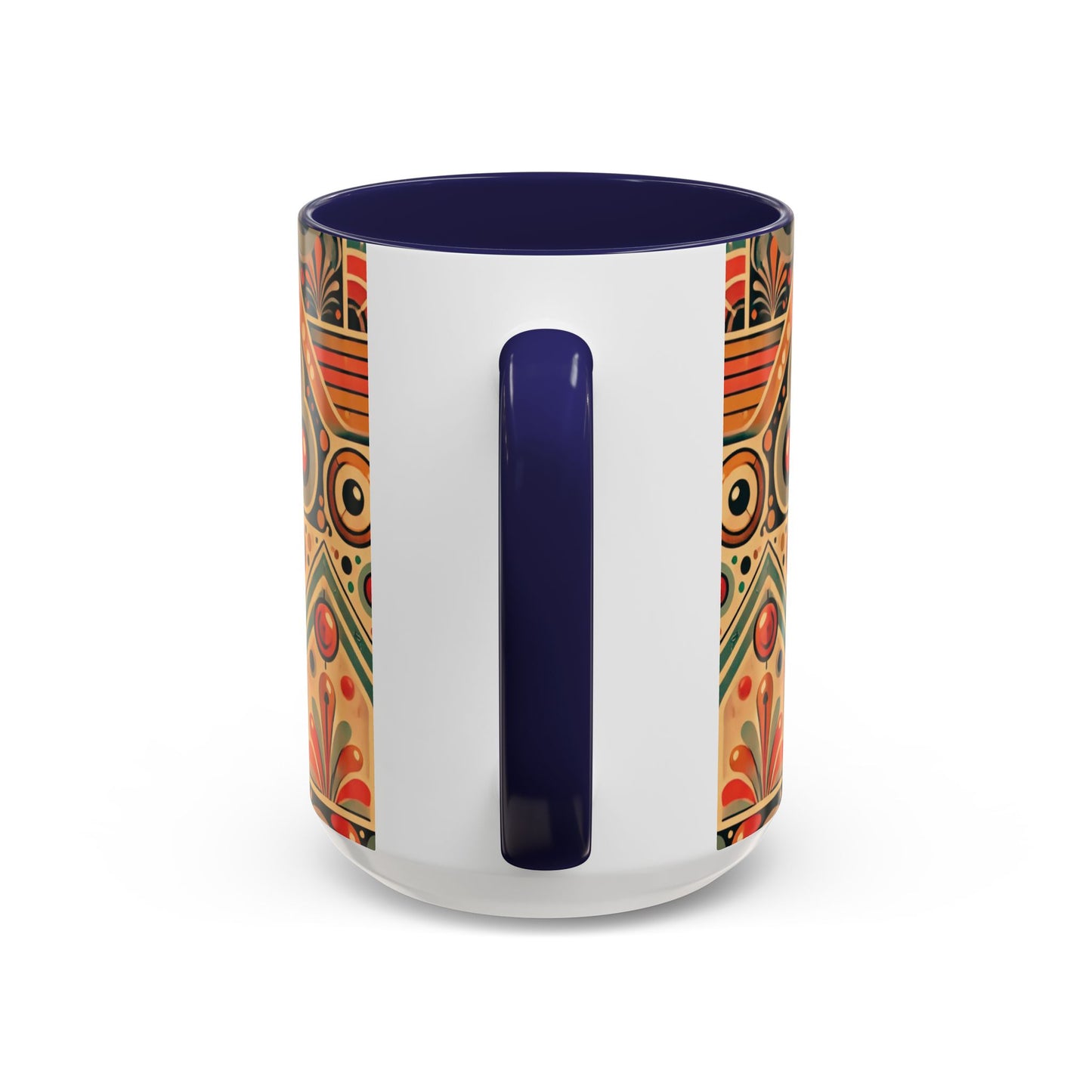 πΏ Retro Boho Accent Coffee Mug | 11oz & 15oz Ceramic Cup | Custom Colors Available