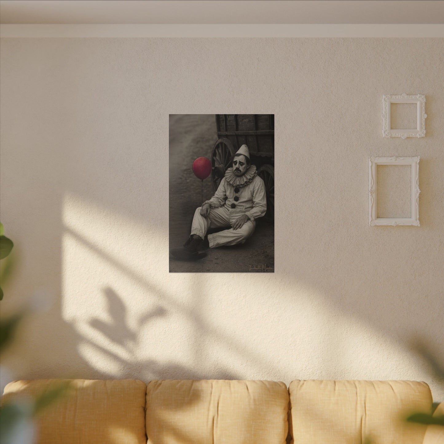 The Clown – Matte Canvas Print (Gallery-Wrapped) 0.75" – Vintage Circus-Inspired Canvas Wall Art