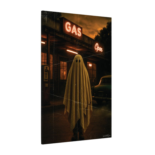 Ghost Gas Station Canvas Print (0.75")