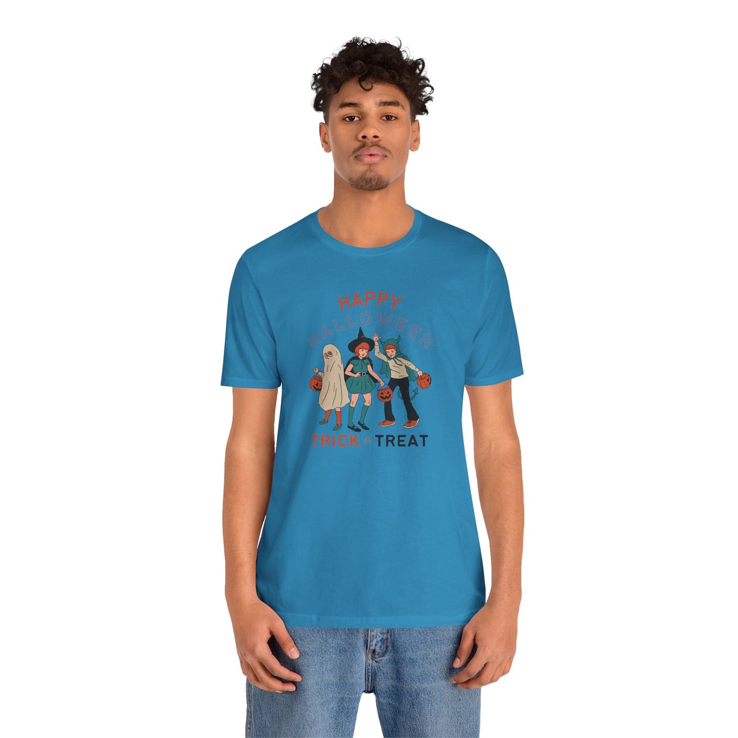 Happy Halloween Trick or Treat Vintage Vibe Tee โ Bella+Canvas 3001