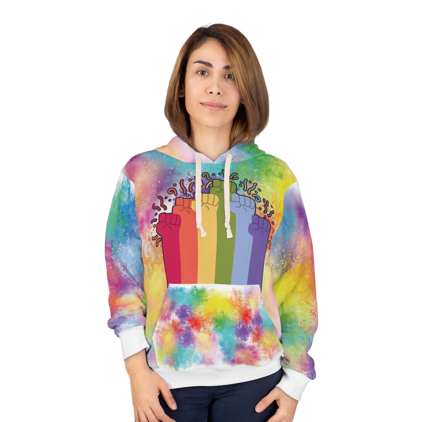 LOUD & PROUD Rainbow Resistance Hoodie β All-Over Print Unisex Pullover | Limited Pride Edition