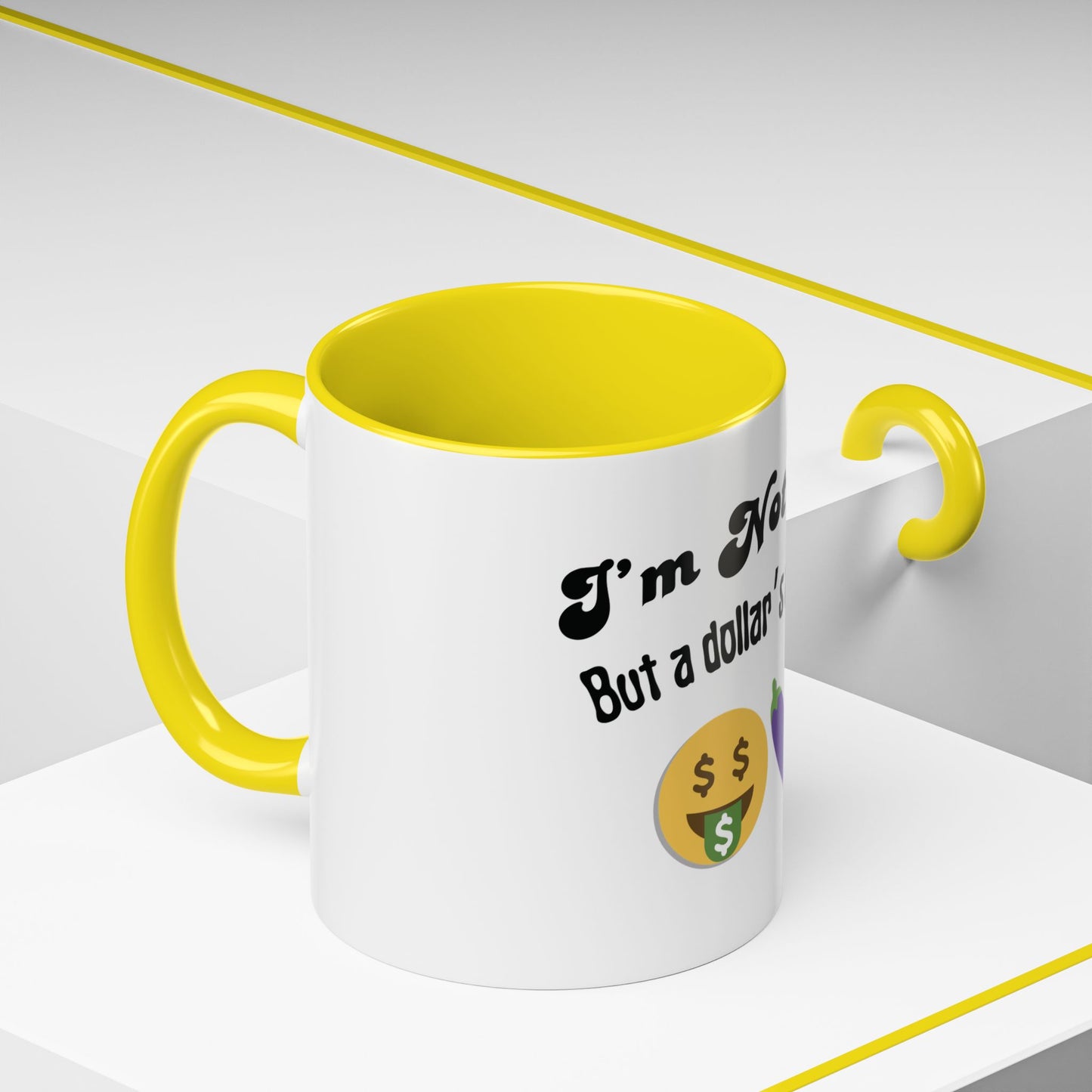 💸 “I’m Not Gay, But a Dollar’s a Dollar” Accent Mug – Funny Queer Humor Ceramic