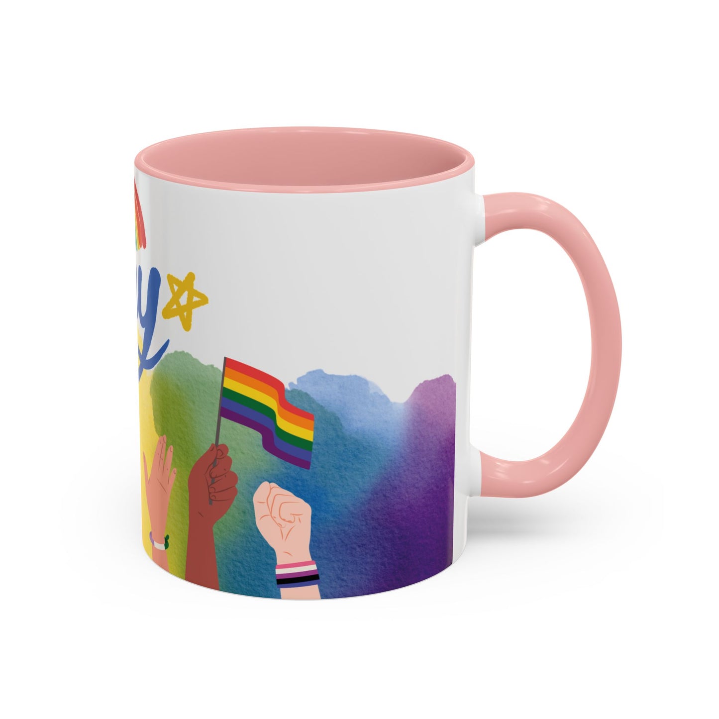 Bold Pride Accent Mug | Fun LGBTQ+ Gift | 11oz & 15oz Options