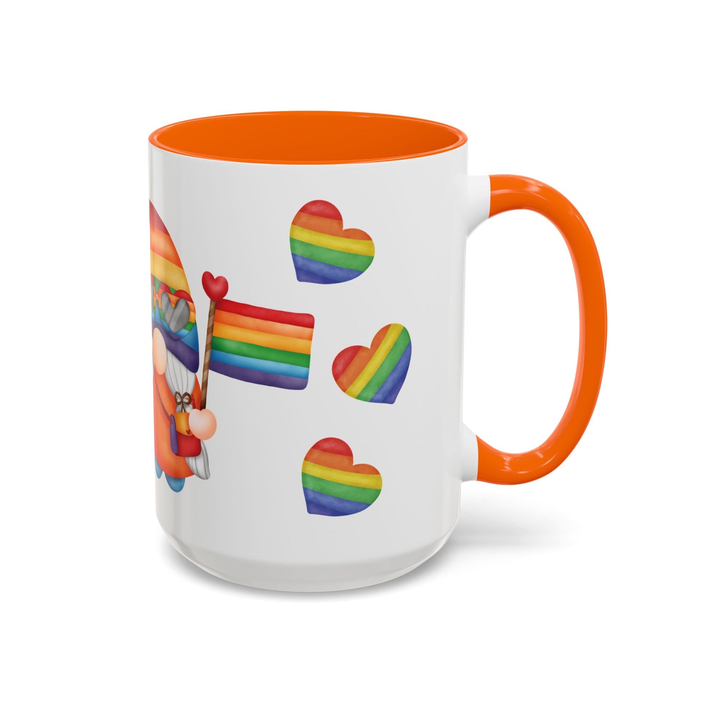 Pride Gnome Accent Mug | Rainbow Love Coffee Cup | 11oz & 15oz