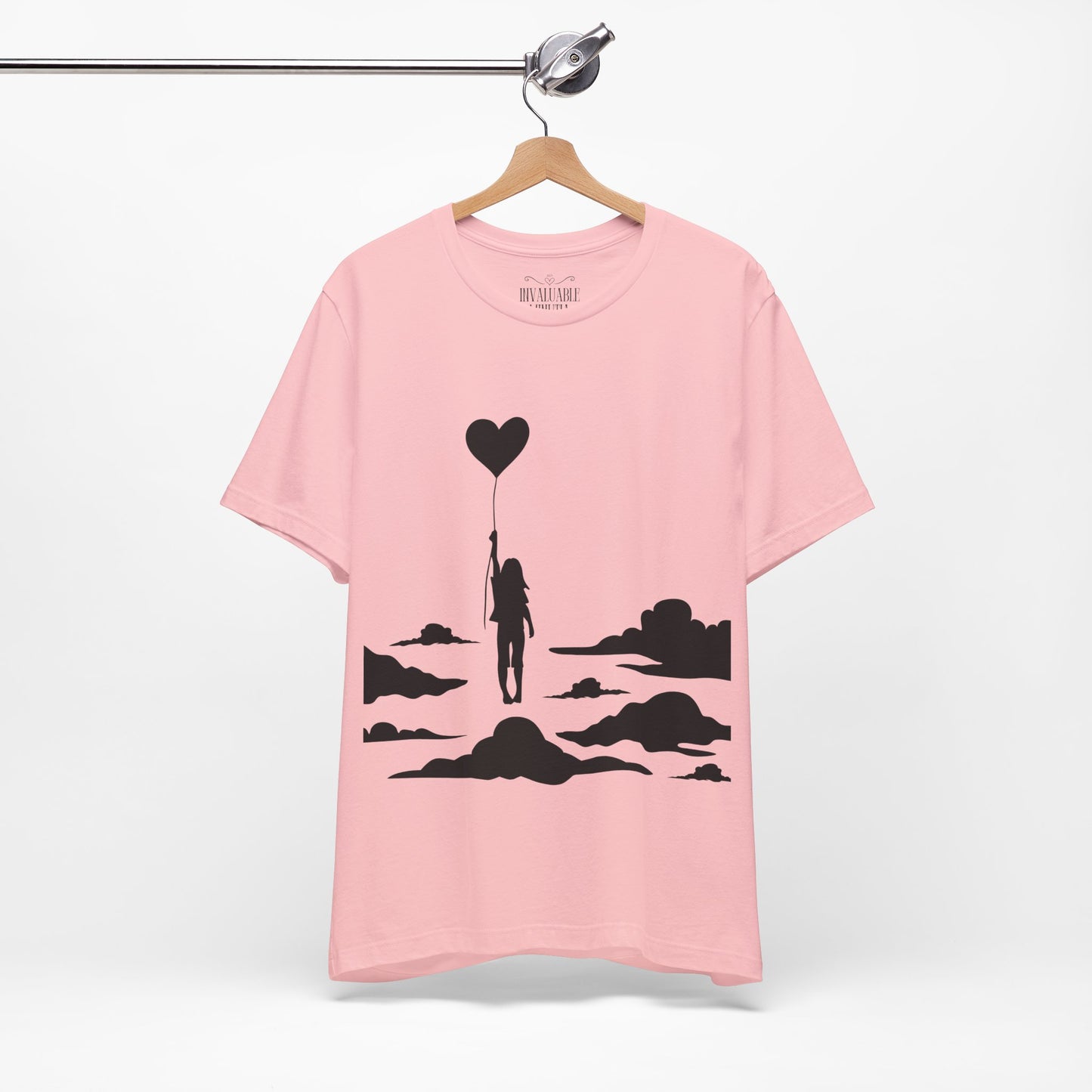 π Up and Away Tee β Heart Balloon Silhouette