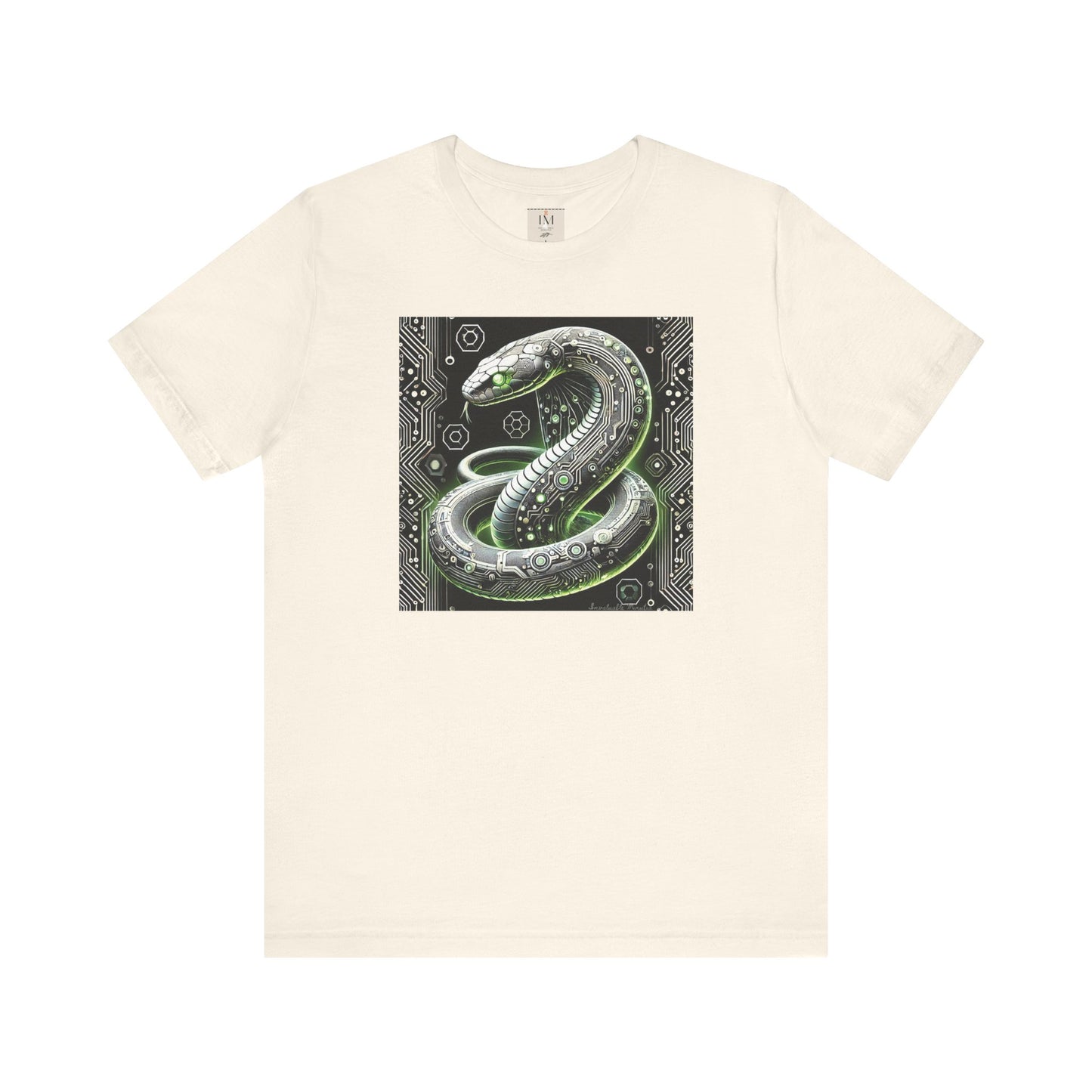 Cyber Snake Unisex Short Sleeve Tee - Futuristic Design for Tech Enthusiasts
