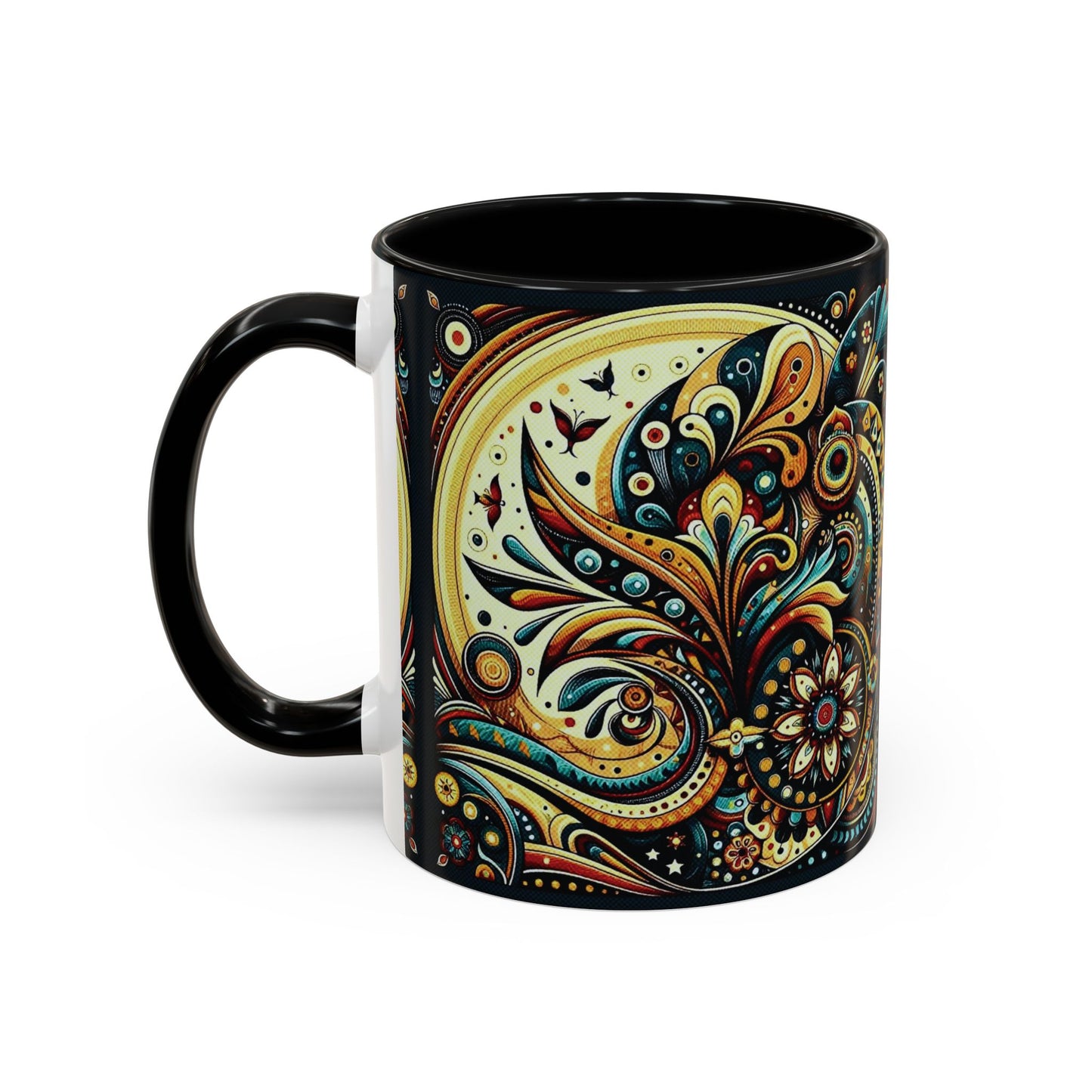 βοΈ Accent Coffee Mug (11, 15oz) β Beautiful Boho Style Graphic πΏ