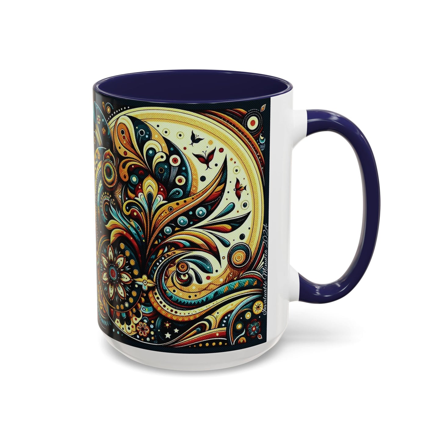 βοΈ Accent Coffee Mug (11, 15oz) β Beautiful Boho Style Graphic πΏ