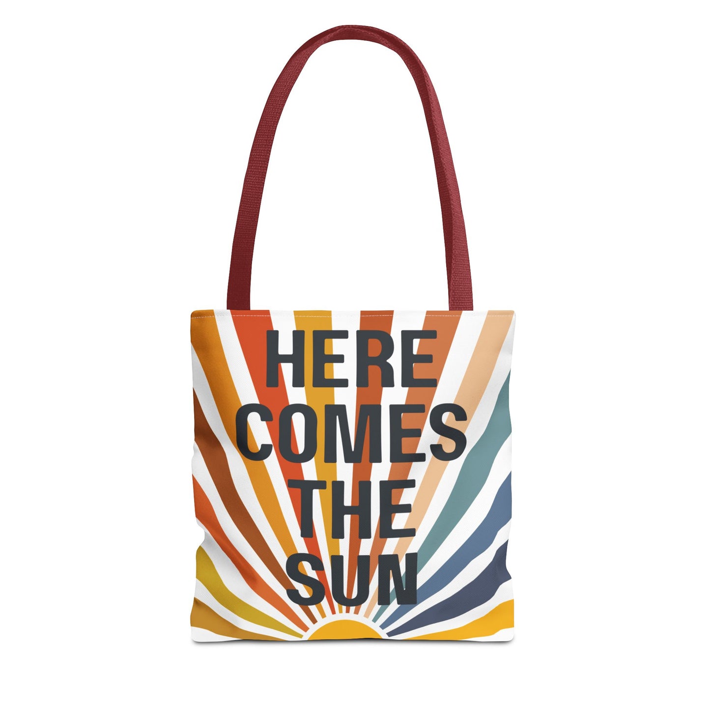 Here Comes the Sun β Retro Sunburst Tote Bag