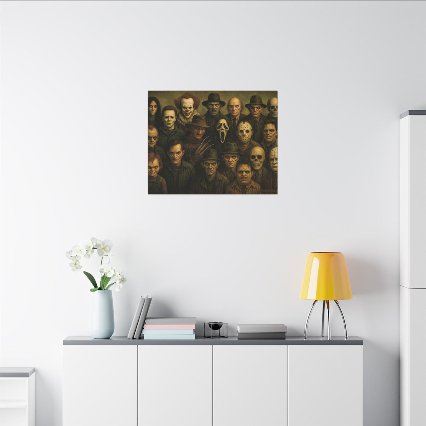 "The Crew" β Horror Legends Matte Canvas Print