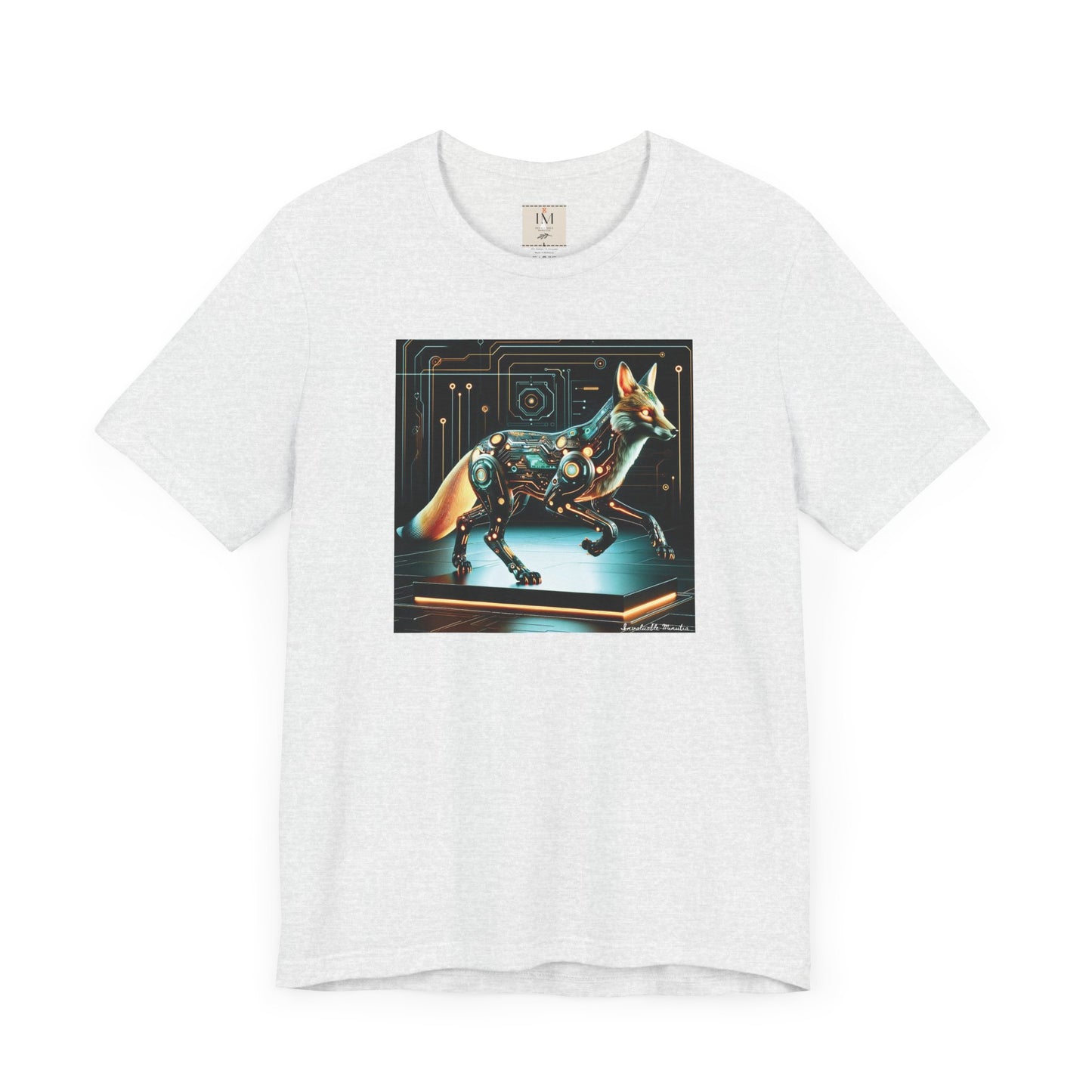 Futuristic Cybernetic Fox Graphic Tee - Unisex Jersey Short Sleeve T-Shirt