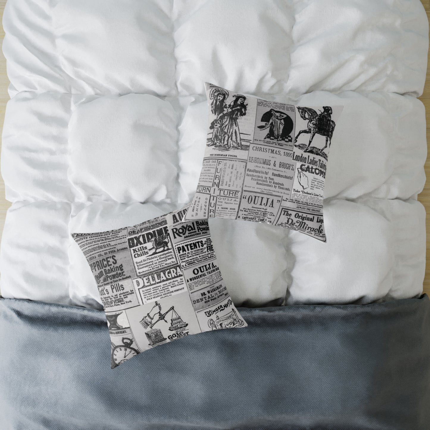 Occult Americana β Vintage Ads Collage Art - CanvasThrow Pillow