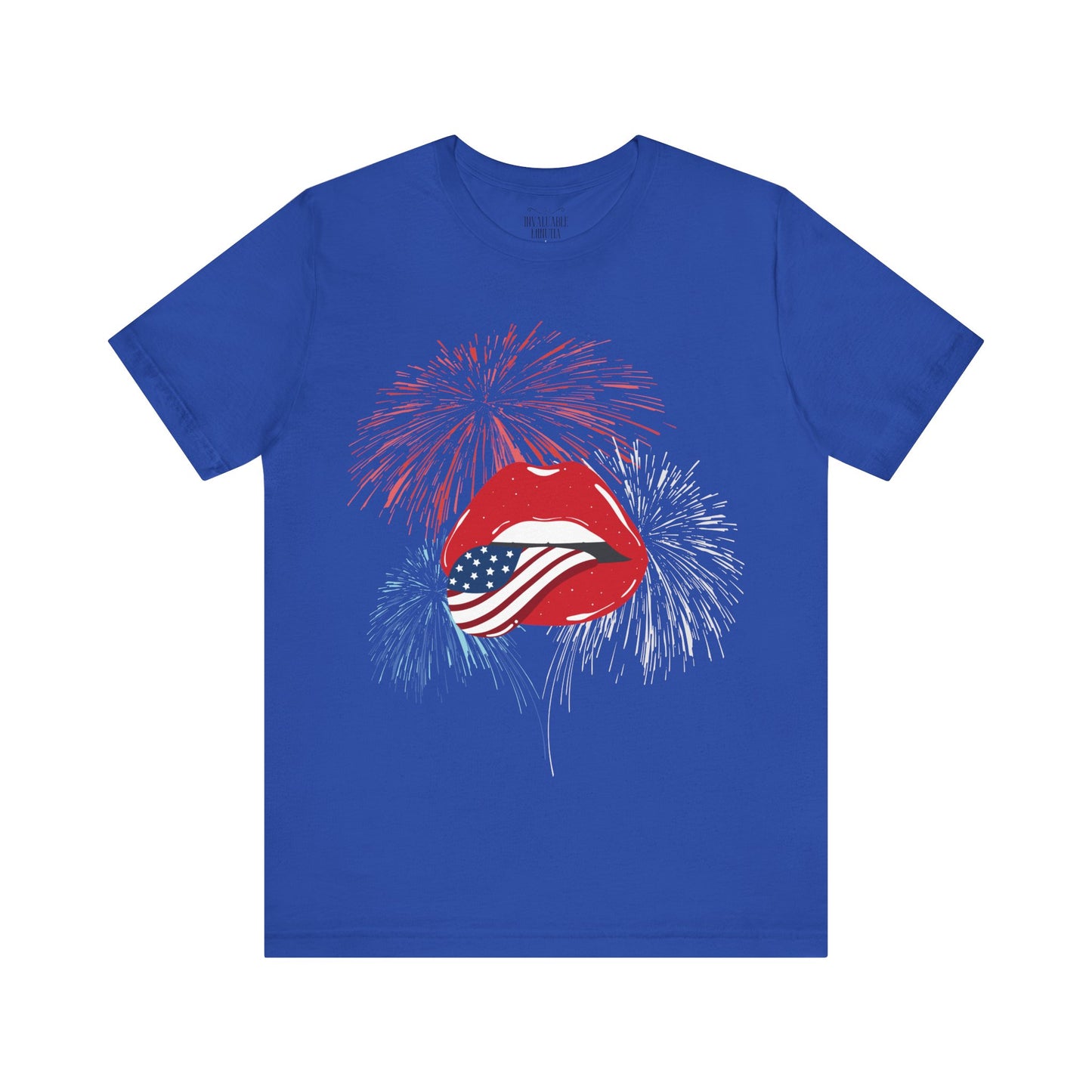 American Flag Lips Tee – Unisex Bella + Canvas Jersey Tee - 4th of July